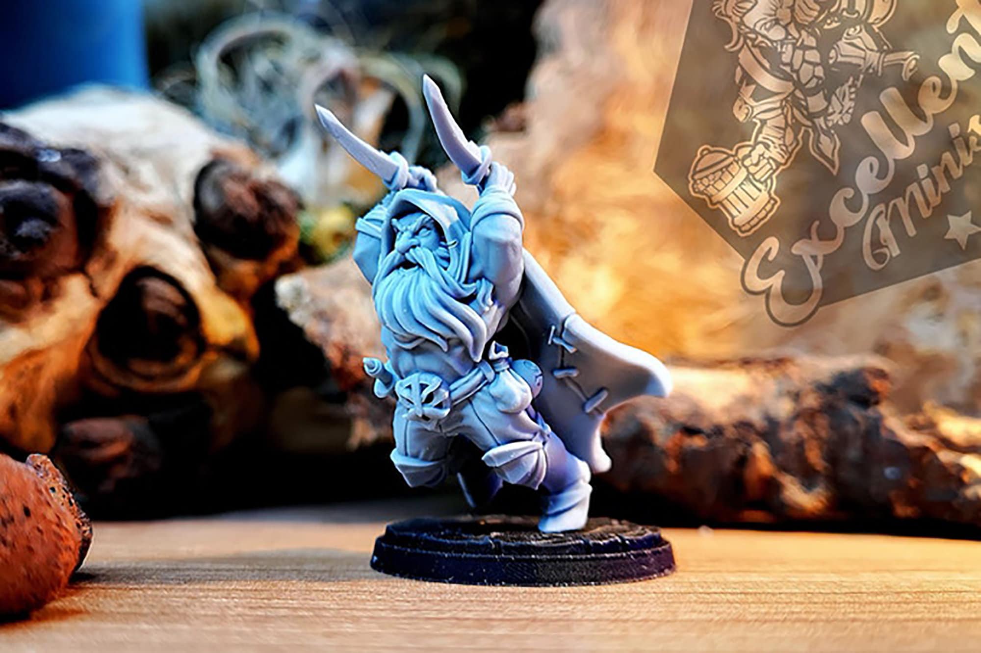 DWARF ROGUE (M) "Kogan the Raider" | Dungeons and Dragons | DnD | Pathfinder | Tabletop | RPG | Hero Size | 28 mm-Role Playing Miniatures
