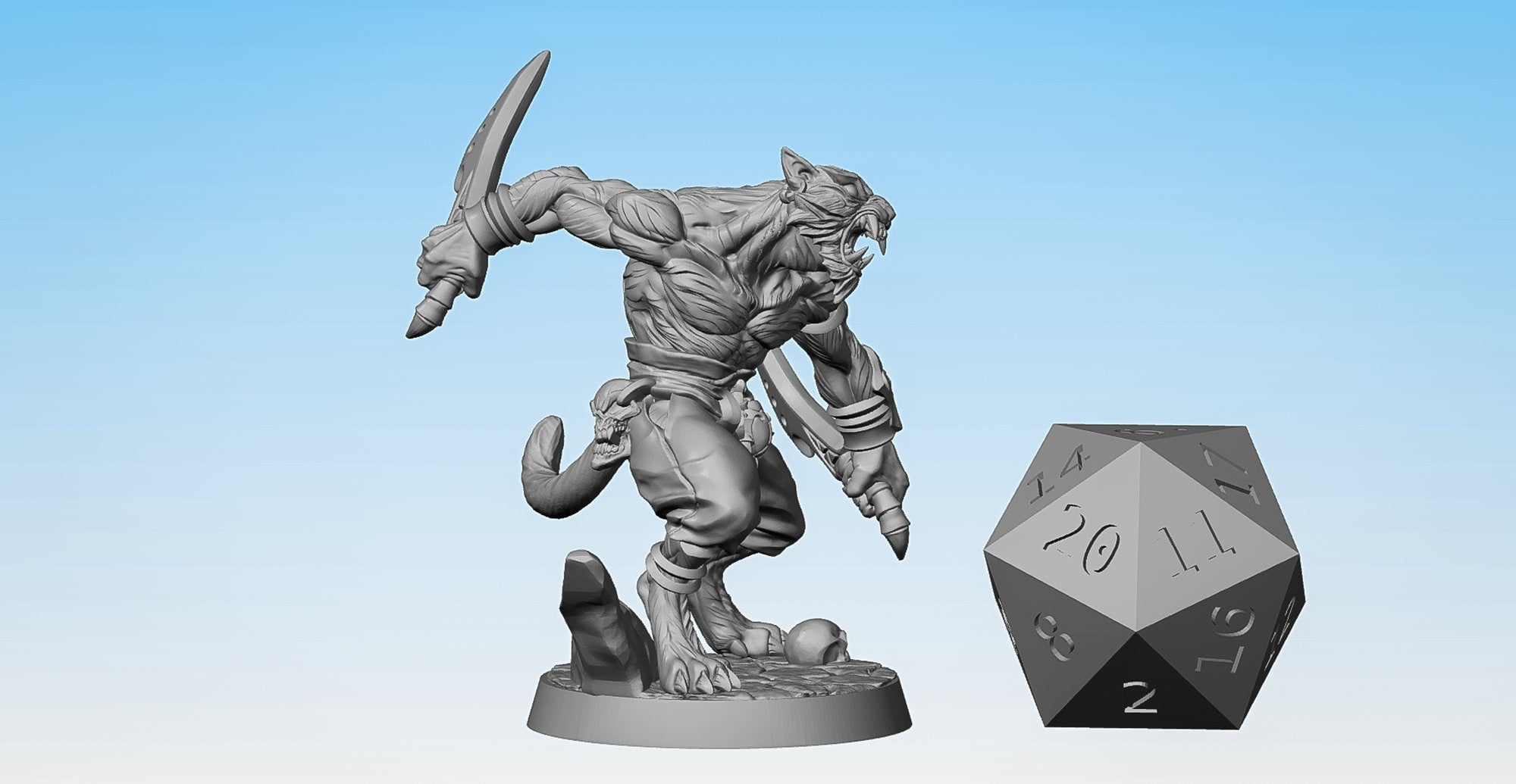 RAKSHASA "Rogue" | Tabaxi | Dungeons and Dragons | DnD | Pathfinder | Tabletop | RPG | Hero Size | 28 mm-Role Playing Miniatures