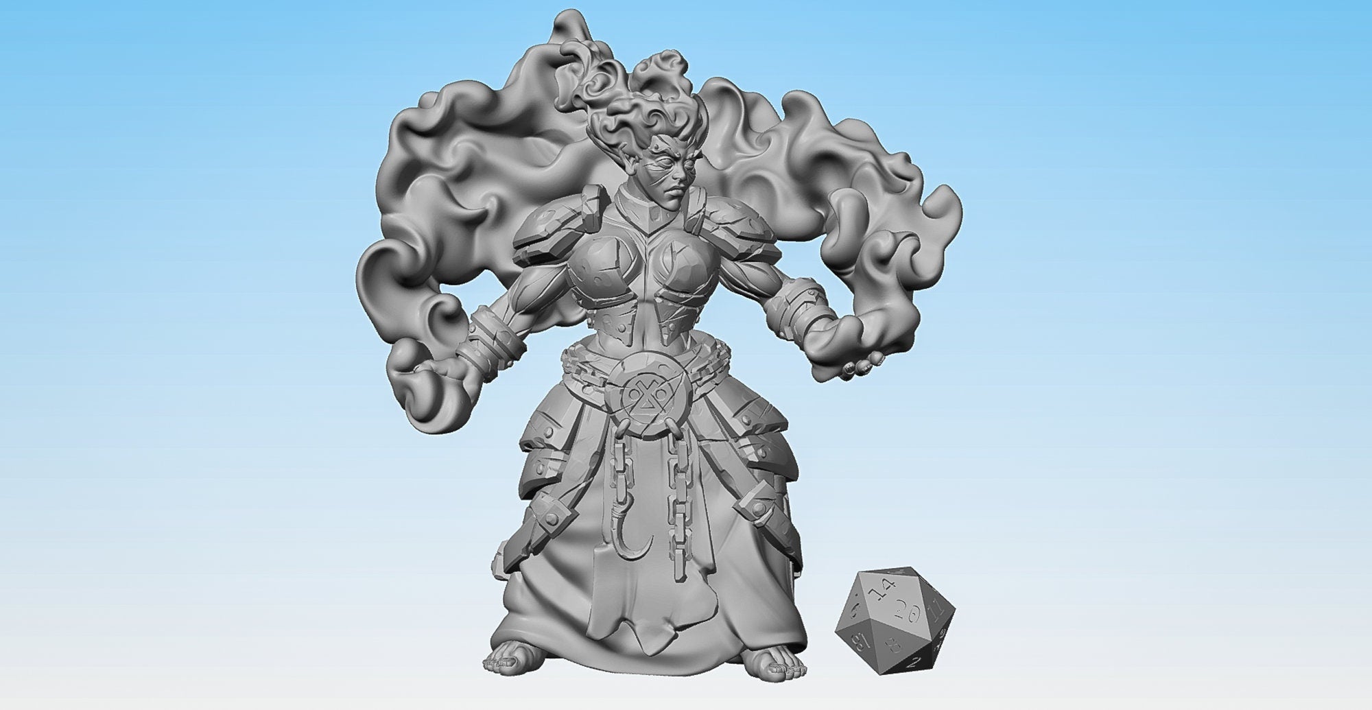 FIRE GIANT (F) "Fire & Flame" | Dungeons and Dragons | DnD | Pathfinder | Tabletop | RPG | Hero Size | 28 mm-Role Playing Miniatures