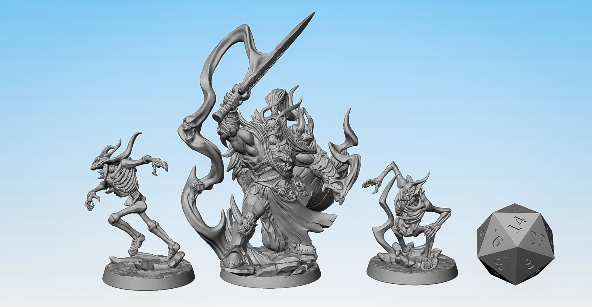 FROST ORC "Death Knight Kentargh Grotar" (2 Versions) | Dungeons and Dragons | DnD | Pathfinder | Tabletop | RPG | Hero Size | 28 mm-Role Playing Miniatures