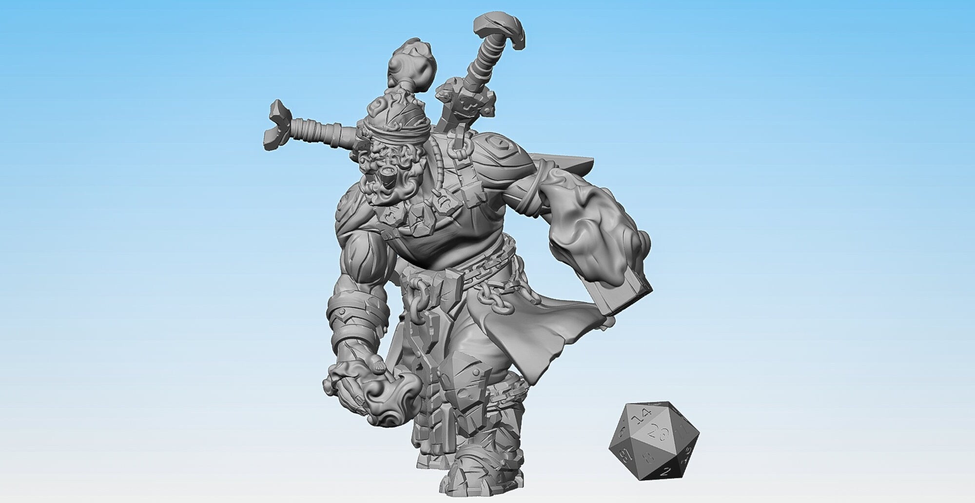 FIRE GIANT (M) "Fire & Hammer" | Dungeons and Dragons | DnD | Pathfinder | Tabletop | RPG | Hero Size | 28 mm-Role Playing Miniatures