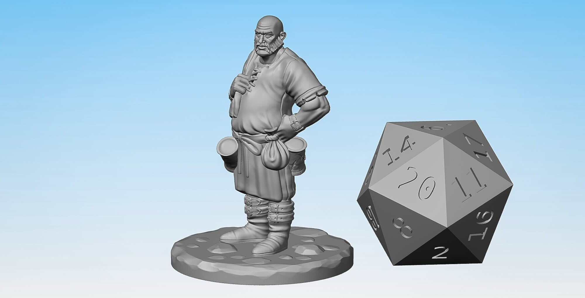INKEEPER COOK | Townsfolk Npc | Dungeons and Dragons | DnD | Pathfinder | Tabletop | RPG | Hero Size | 28 mm-Role Playing Miniatures