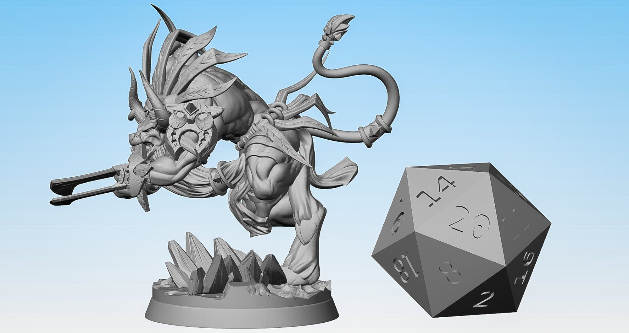 MINOTAUR BARBARIAN "Lootah Steelcut" (2 Versions) | Dungeons and Dragons | DnD | Pathfinder | Tabletop | RPG | Hero Size | 28 mm-Role Playing Miniatures