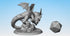 RED DRAGON 9x11 cm | CHIBI Style | Figurine | Dice Head | Resin 3D Print-Figurines