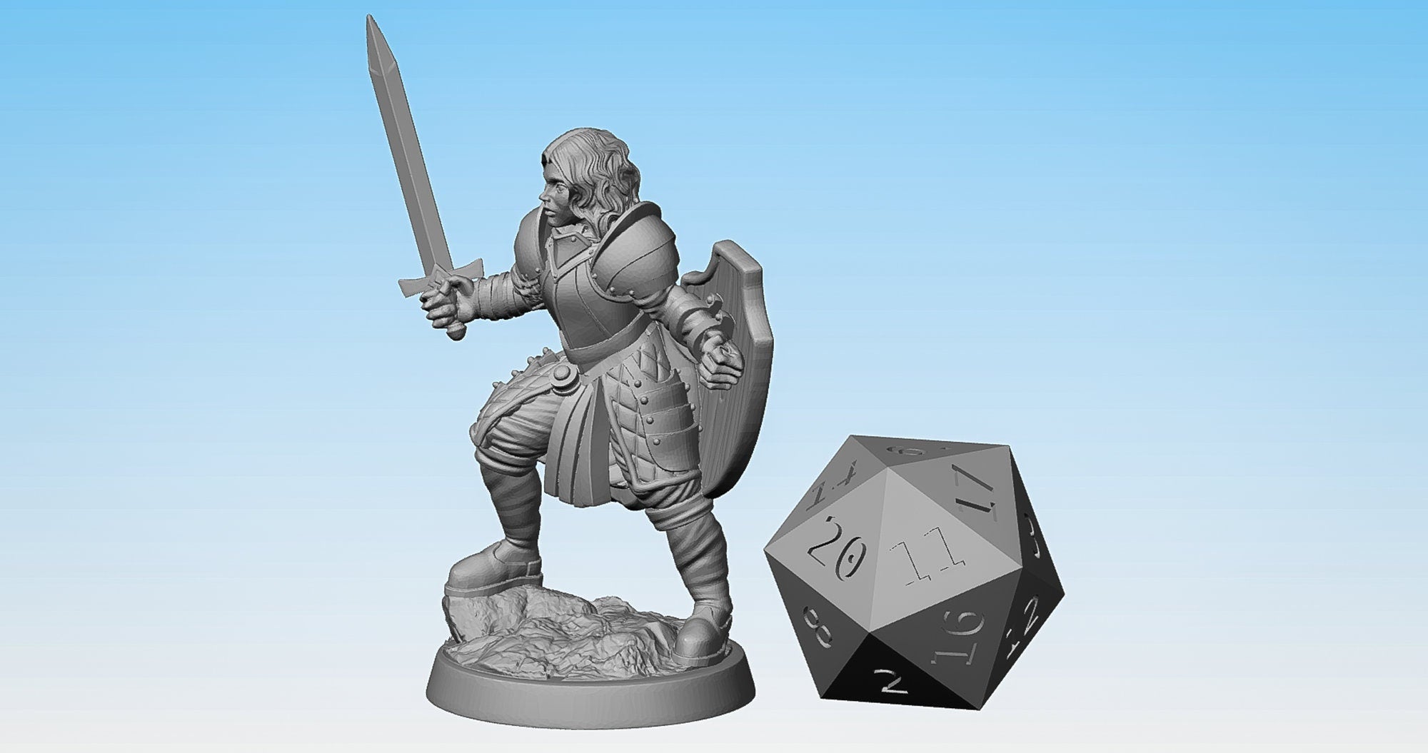 PALADIN (F) "Tank"-Role Playing Miniatures