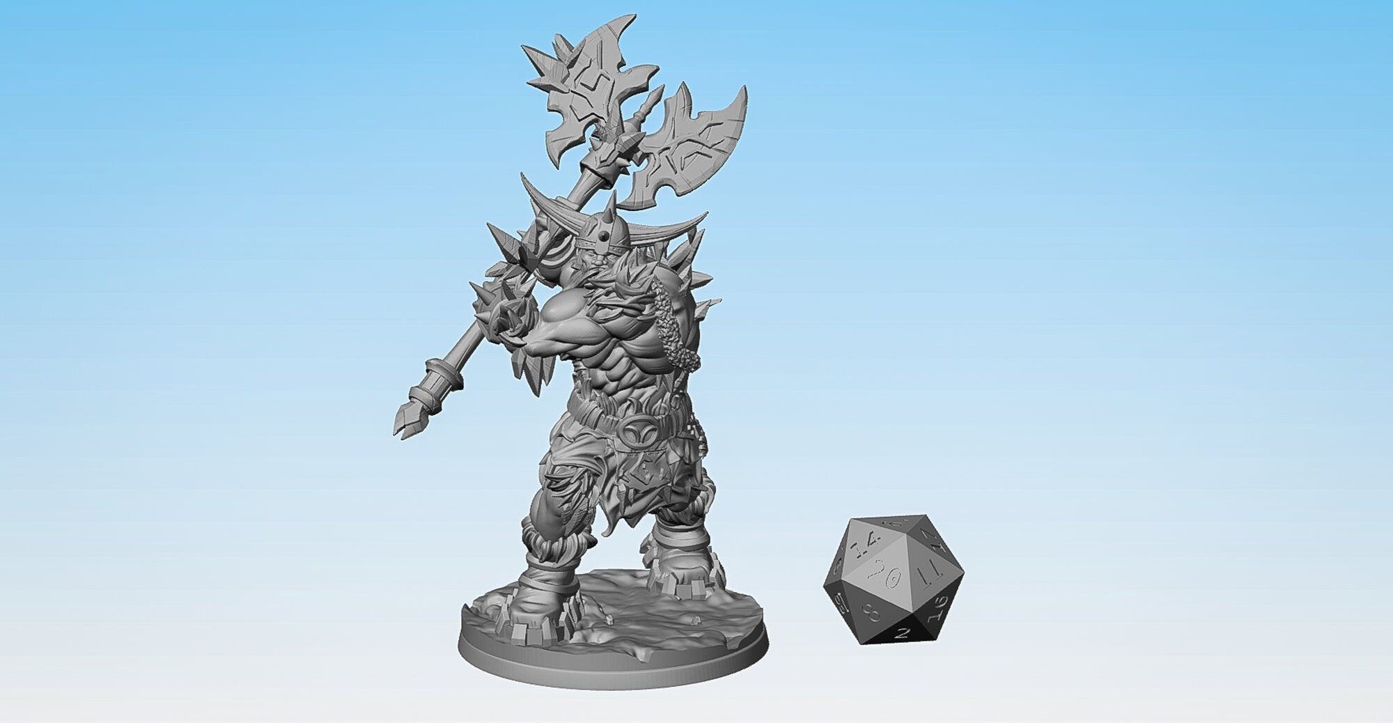 FROST GIANT "Ugrog" (2 Versions) | Dungeons and Dragons | DnD | Pathfinder | Tabletop | RPG | Hero Size | 28 mm-Role Playing Miniatures