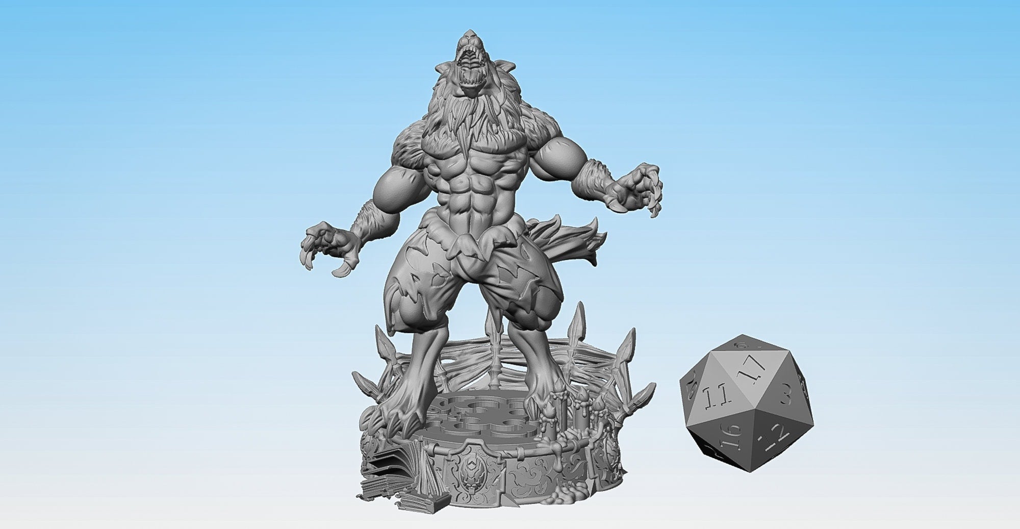 WEREWOLF "Wyett A" | Dungeons and Dragons | DnD | Pathfinder | Tabletop | RPG | Hero Size | 28 mm-Role Playing Miniatures