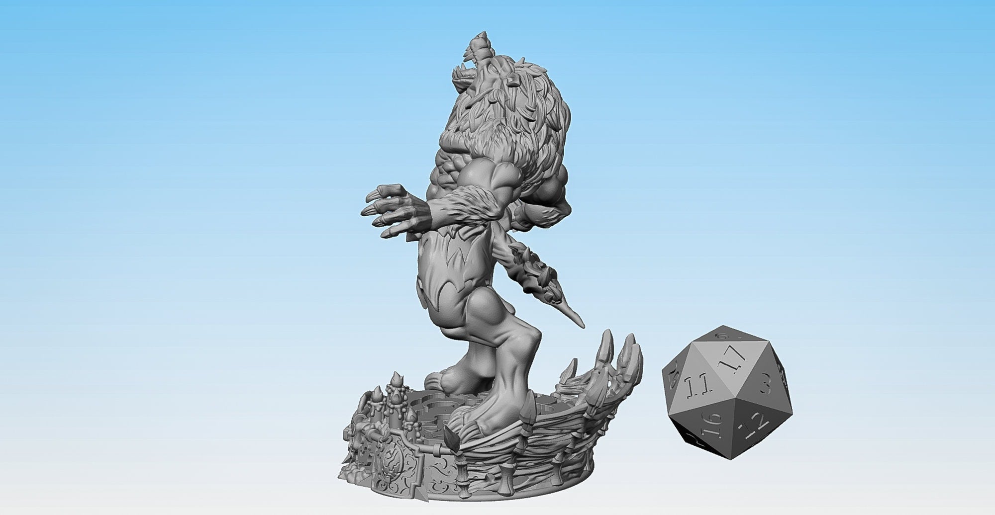 WEREWOLF "Wyett A" | Dungeons and Dragons | DnD | Pathfinder | Tabletop | RPG | Hero Size | 28 mm-Role Playing Miniatures