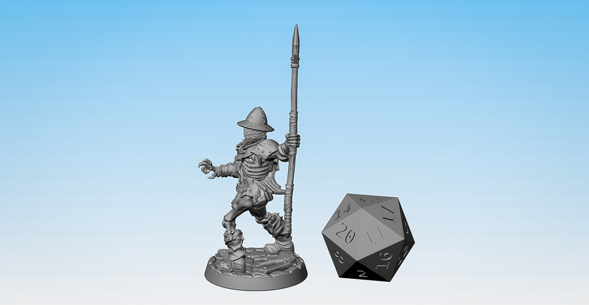 SKELETON FIGHTER (Old Burg) "Spear" | Dungeons and Dragons | DnD | Pathfinder | Tabletop | RPG | Hero Size | 28 mm-Role Playing Miniatures
