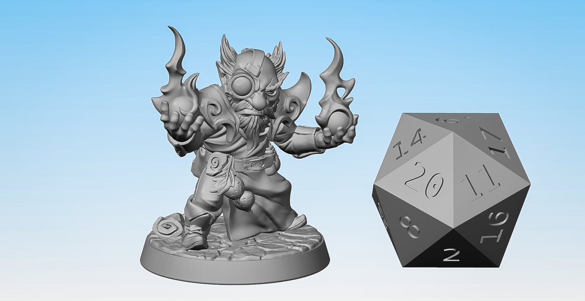 GNOME "Janto" | Dungeons and Dragons | DnD | Pathfinder | Tabletop | RPG | Hero Size | 28 mm-Role Playing Miniatures