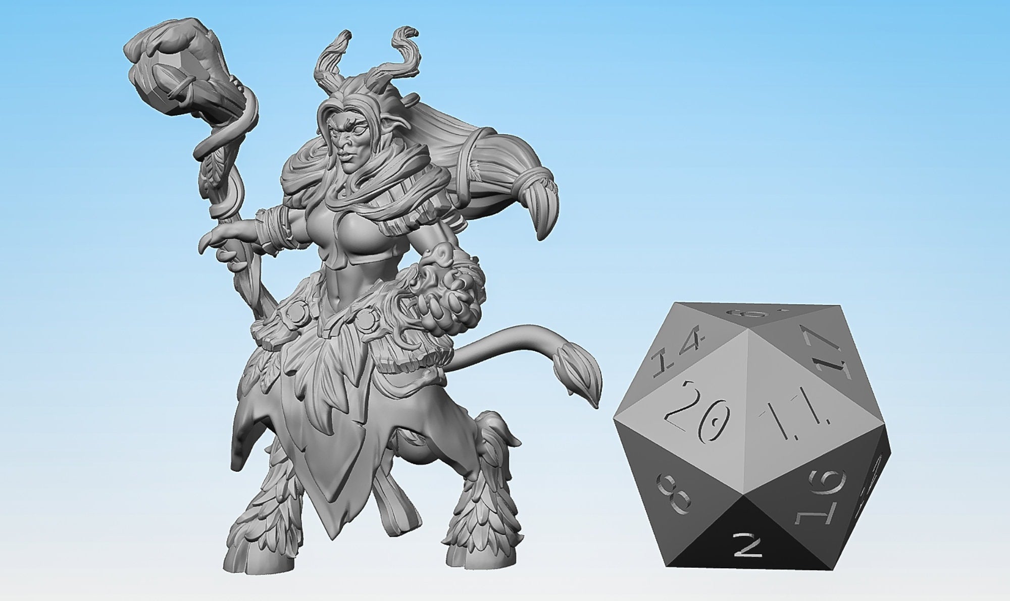 SATYR FEMALE "Druid"-Role Playing Miniatures