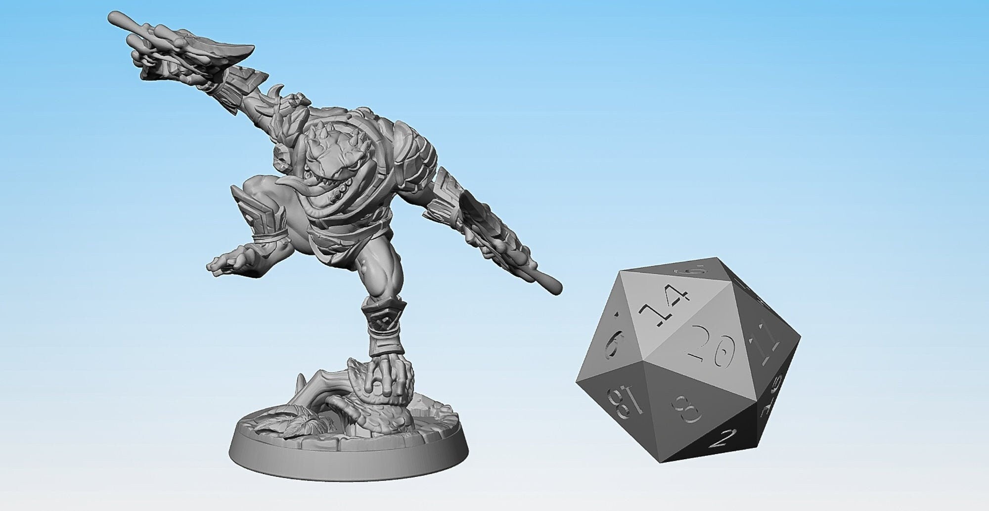 SLAAD Gurunda D "Poisonblade" | Dungeons and Dragons | DnD | Pathfinder | Tabletop | RPG | Hero Size | 28 mm-Role Playing Miniatures