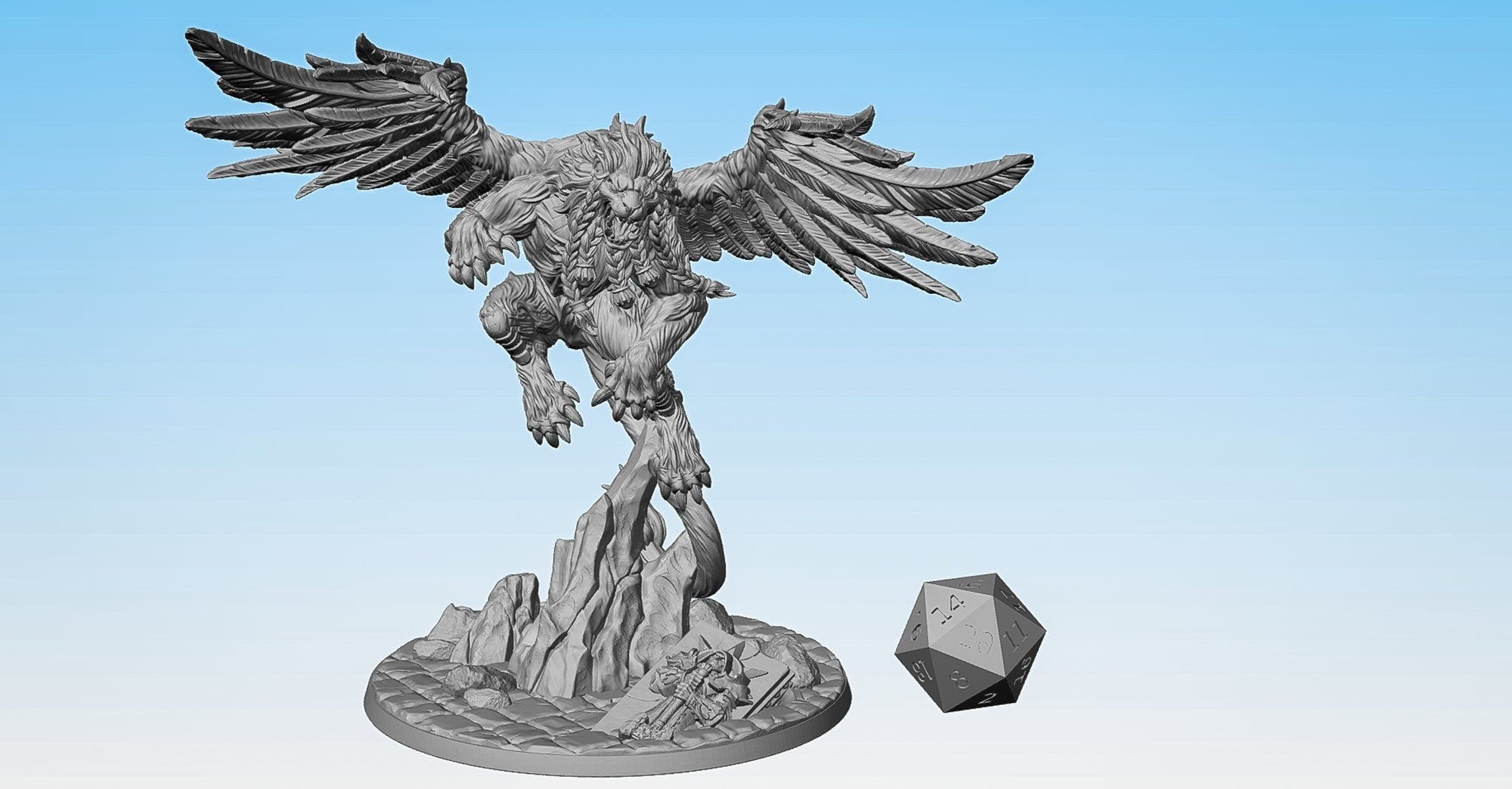 BOSS "Proudmane" Winged Lion-Role Playing Miniatures