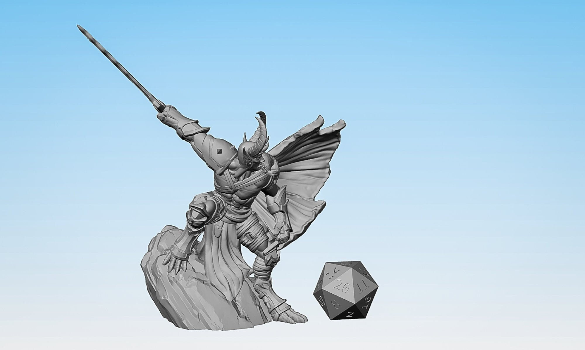 ABYSSAL PRINCE | Dungeons and Dragons | DnD | Pathfinder | Tabletop | RPG | Hero Size | 28 mm-Role Playing Miniatures
