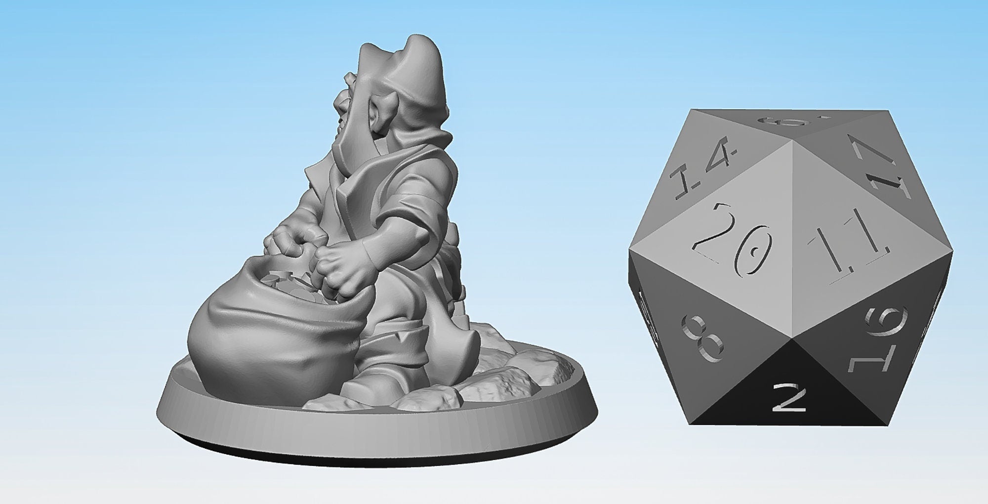 GNOME "Thief" | Dungeons and Dragons | DnD | Pathfinder | Tabletop | RPG | Hero Size | 28 mm-Role Playing Miniatures