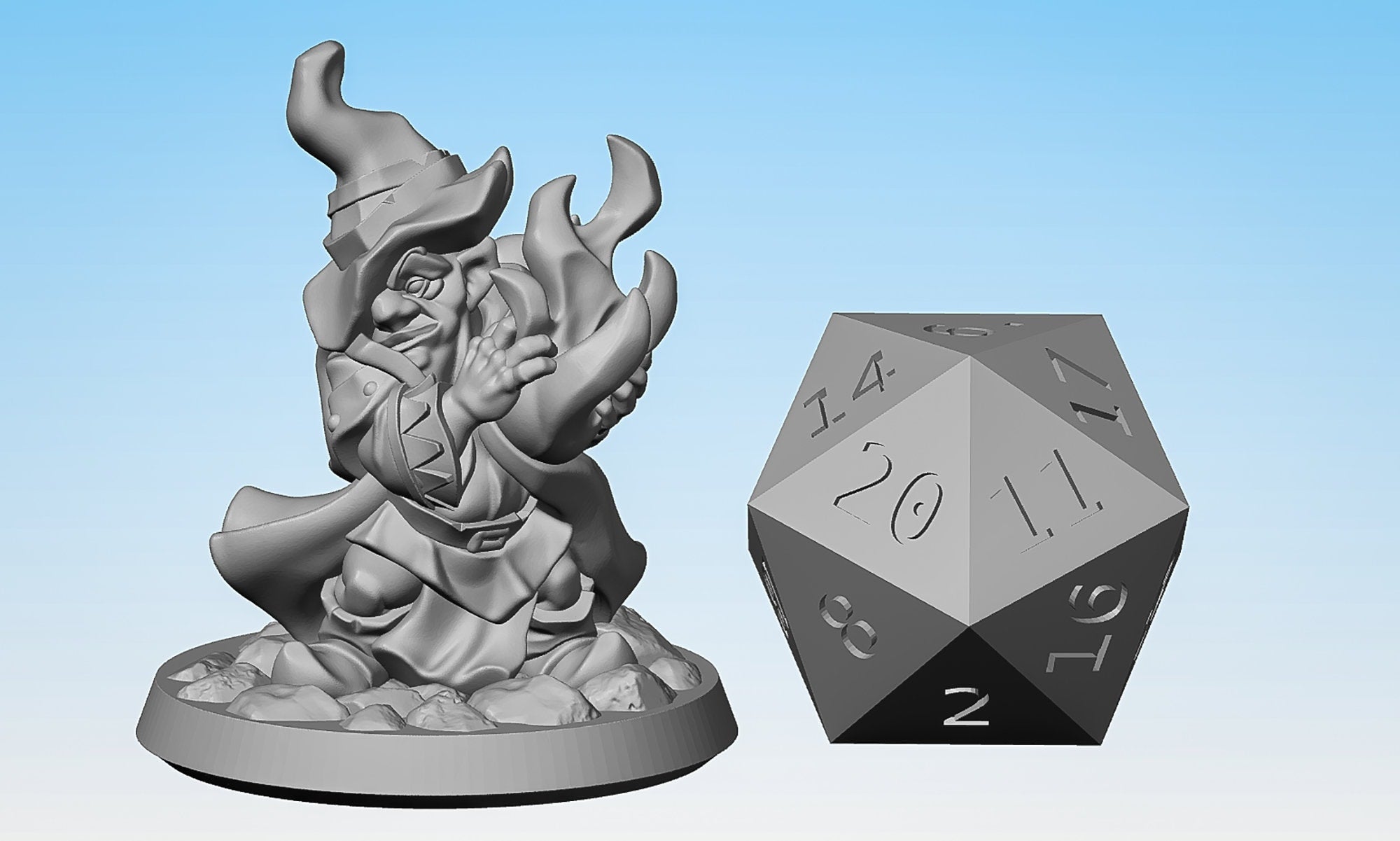 GNOME "Warlock" | Dungeons and Dragons | DnD | Pathfinder | Tabletop | RPG | Hero Size | 28 mm-Role Playing Miniatures