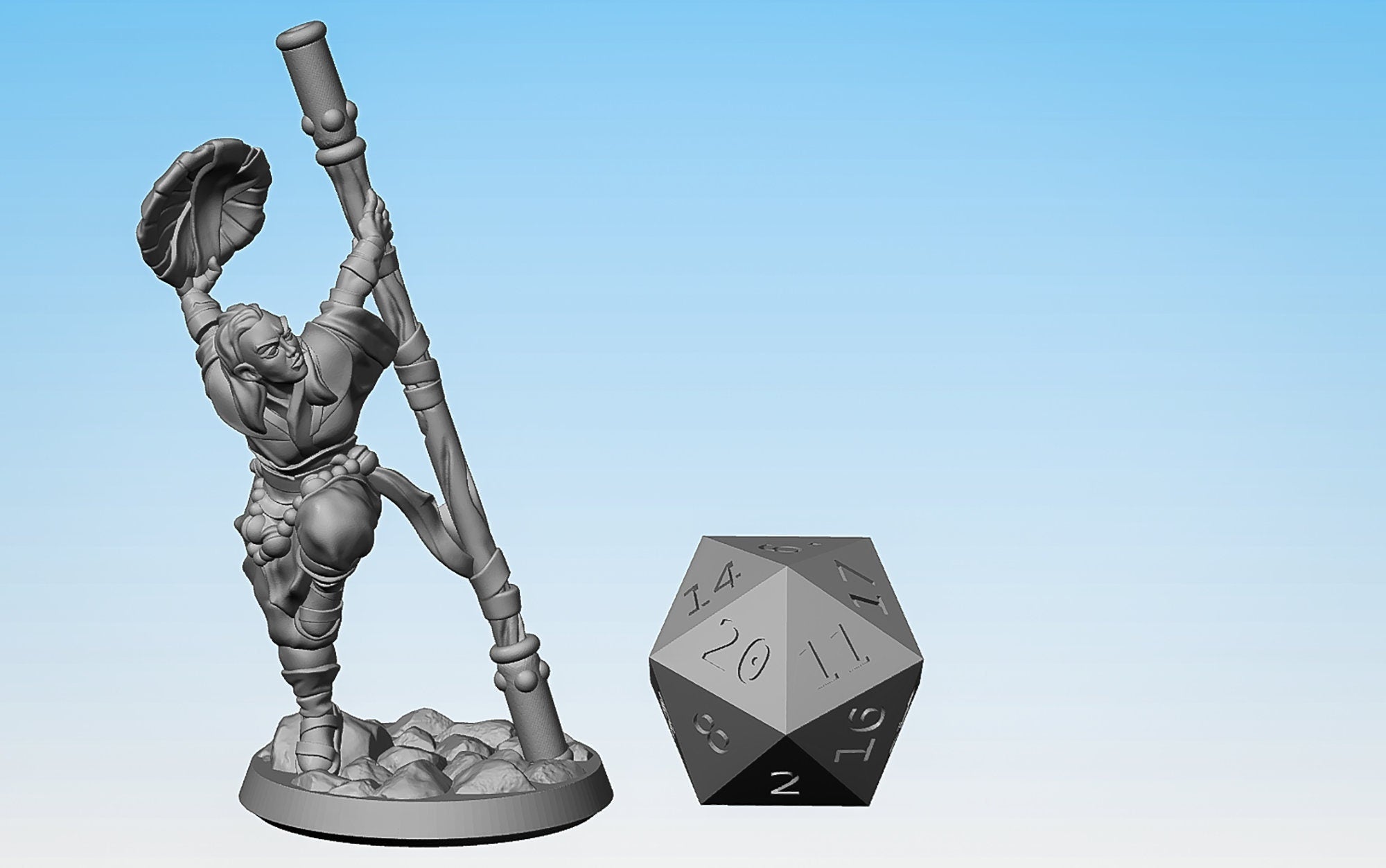 MONK "Staff"-Role Playing Miniatures
