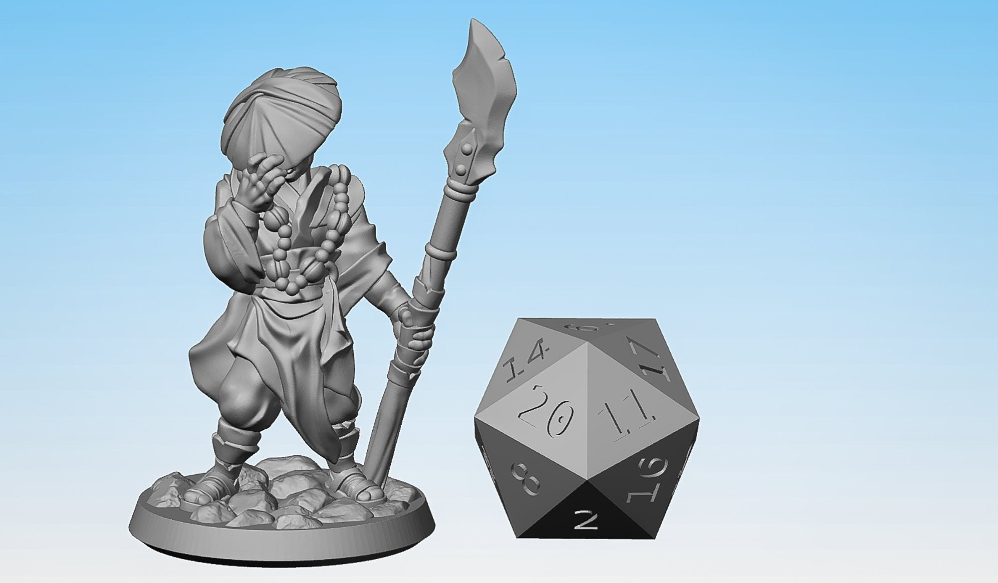 MONK "Hold-My-Hat" | Dungeons and Dragons | DnD | Pathfinder | Tabletop | RPG | Hero Size | 28 mm-Role Playing Miniatures