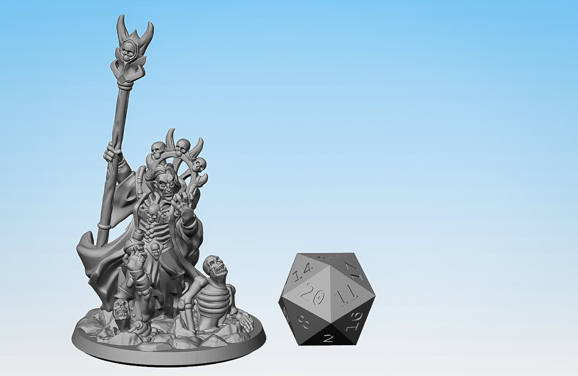 NECROMANCER "Summon Skeleton" | Dungeons and Dragons | DnD | Pathfinder | Tabletop | RPG | Hero Size | 28 mm-Role Playing Miniatures