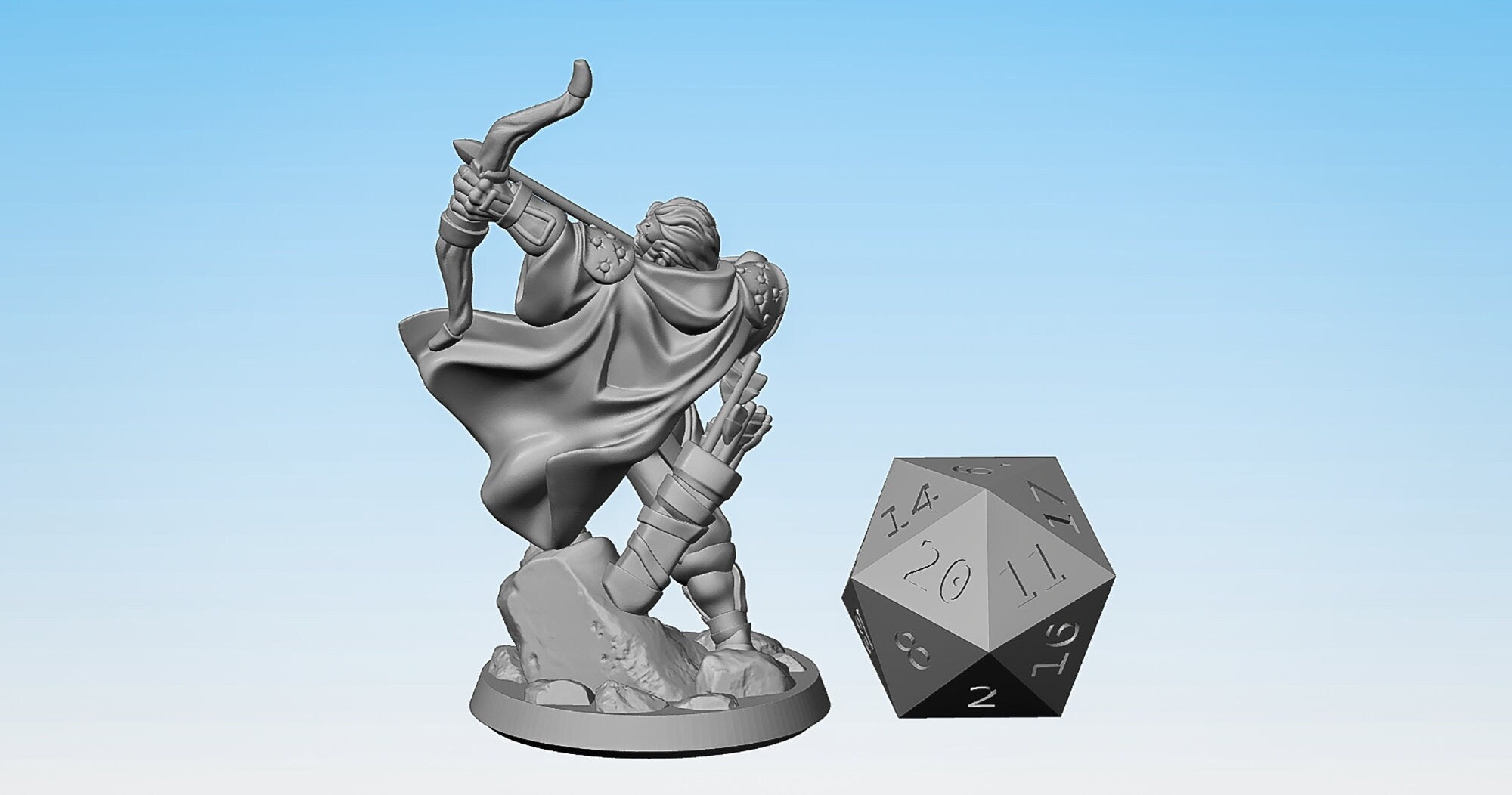 RANGER "Bullseye" | Dungeons and Dragons | DnD | Pathfinder | Tabletop | RPG | Hero Size | 28 mm-Role Playing Miniatures