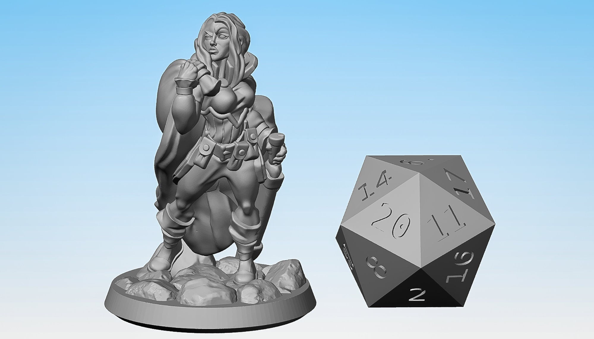 ROGUE (f) "Lootmaster" | Dungeons and Dragons | DnD | Pathfinder | Tabletop | RPG | Hero Size | 28 mm-Role Playing Miniatures