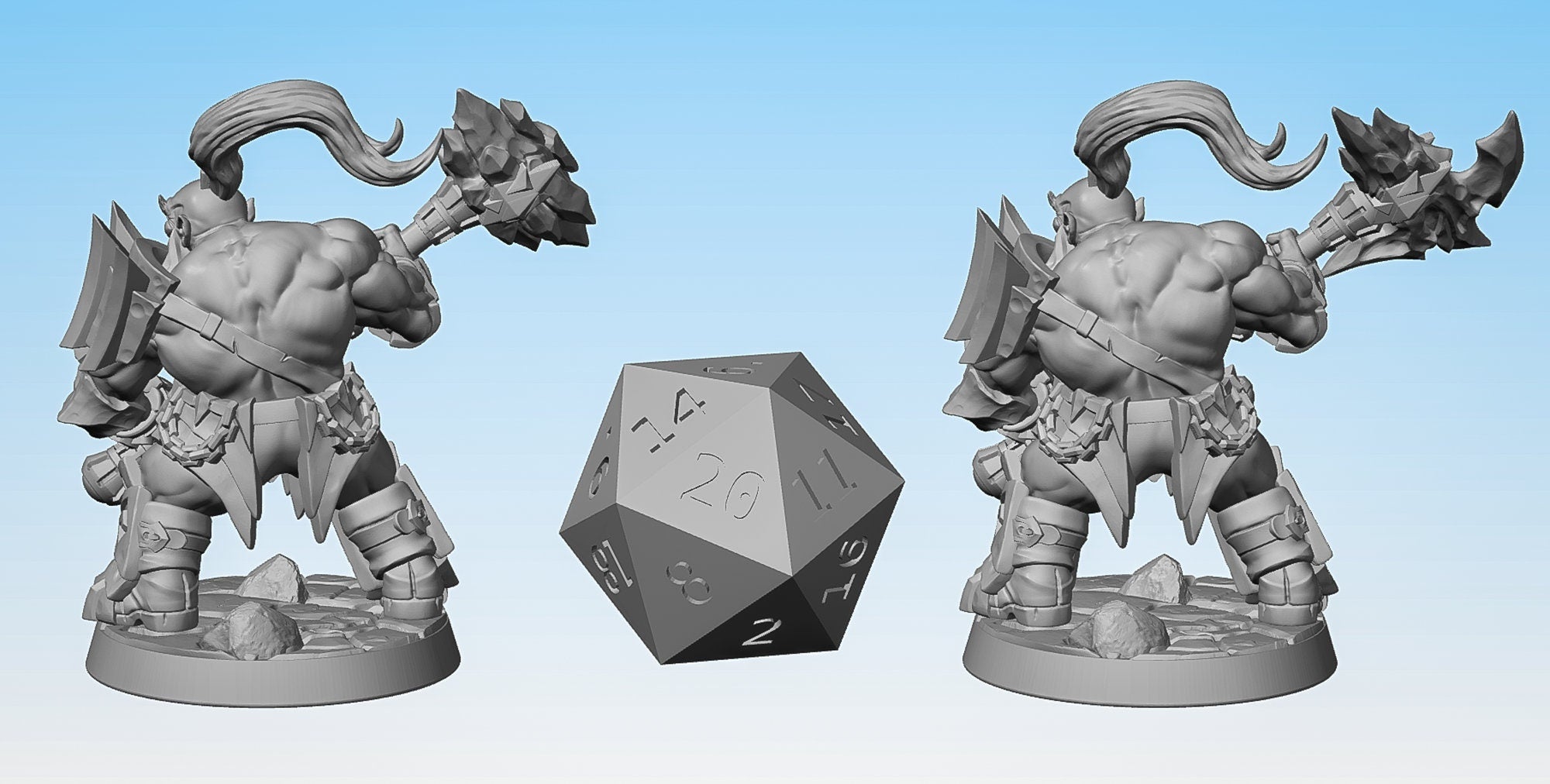 DWARF BARBARIAN "Flameseeker C" (2 Versions) | Dungeons and Dragons | DnD | Pathfinder | Tabletop | RPG | Hero Size | 28 mm-Role Playing Miniatures