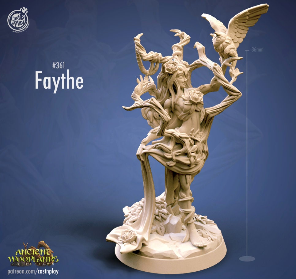 DRUID GUARDIAN "Faythe" | Dungeons and Dragons | DnD | Pathfinder | Tabletop | RPG | Hero Size | 28 mm-Role Playing Miniatures