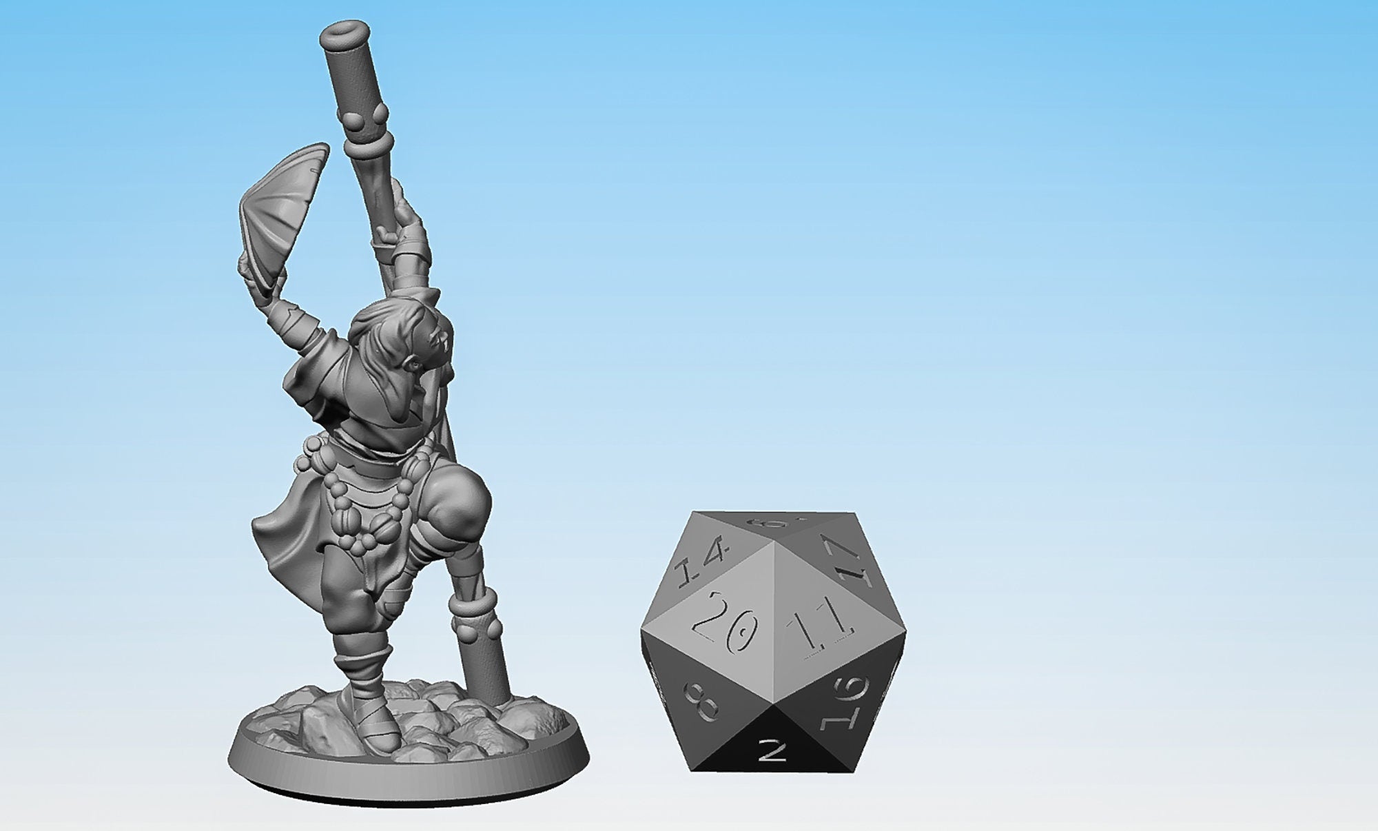 MONK "Staff"-Role Playing Miniatures