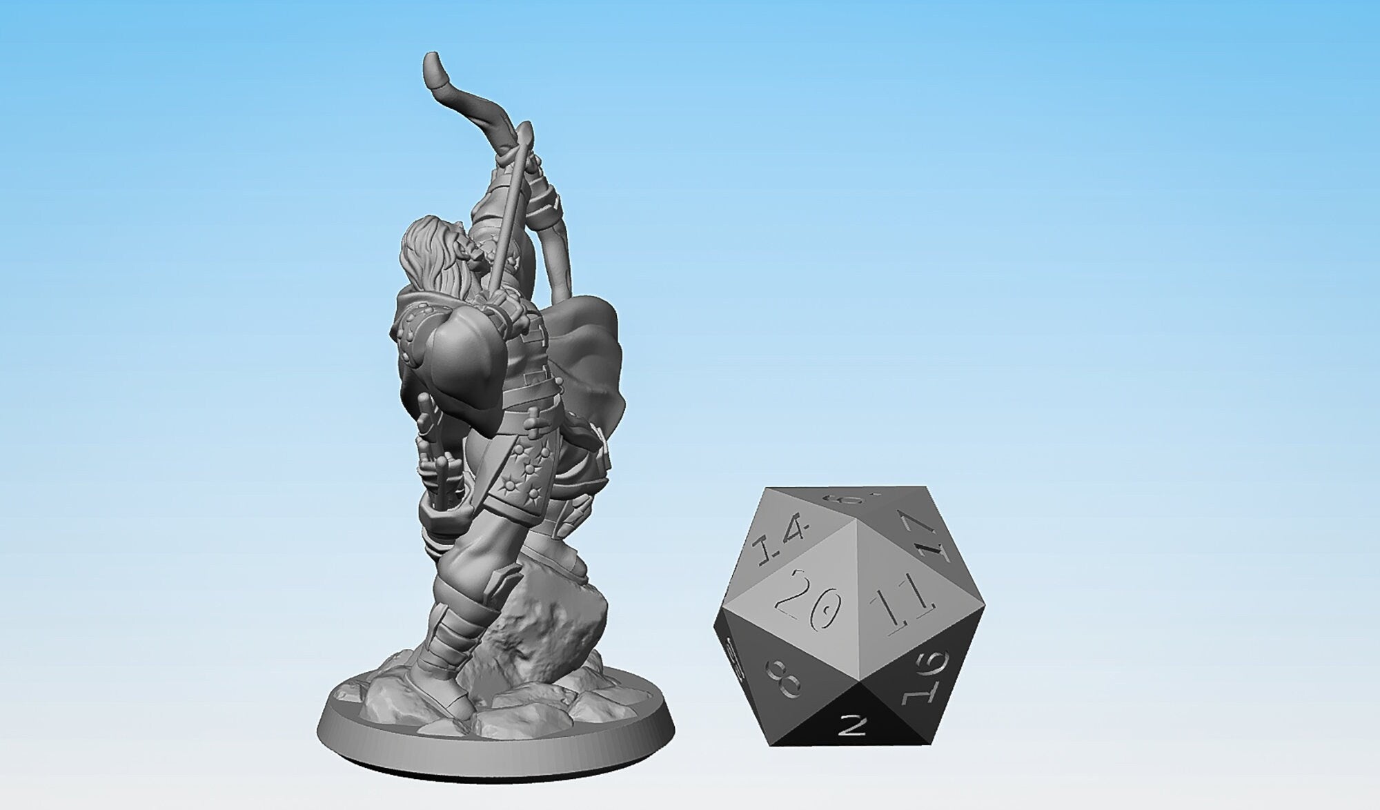 RANGER "Bullseye" | Dungeons and Dragons | DnD | Pathfinder | Tabletop | RPG | Hero Size | 28 mm-Role Playing Miniatures