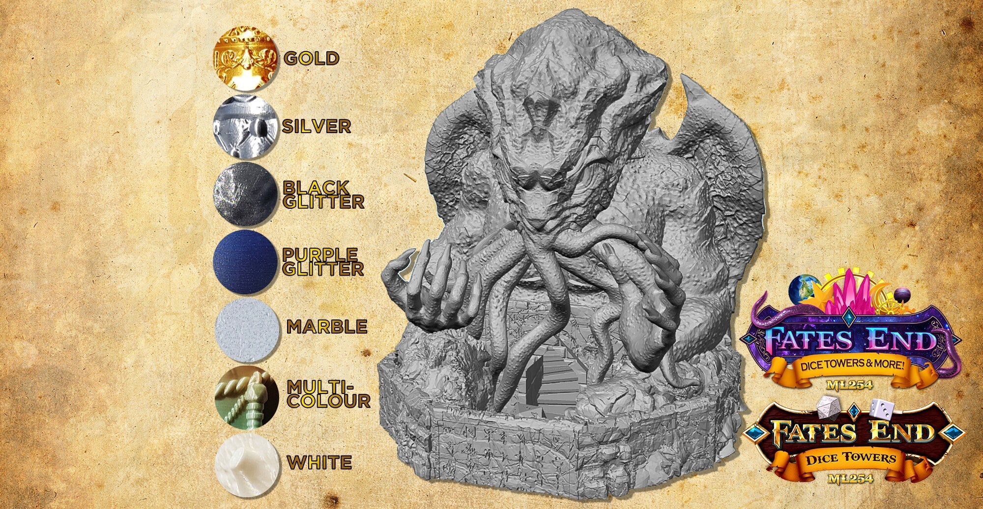 CTHULHU | Dice Tower | Mythic Roll | Dungeons & Dragons | Gaming Accessoires | Tabletop | DnD | RPG | Fantasy-Toys