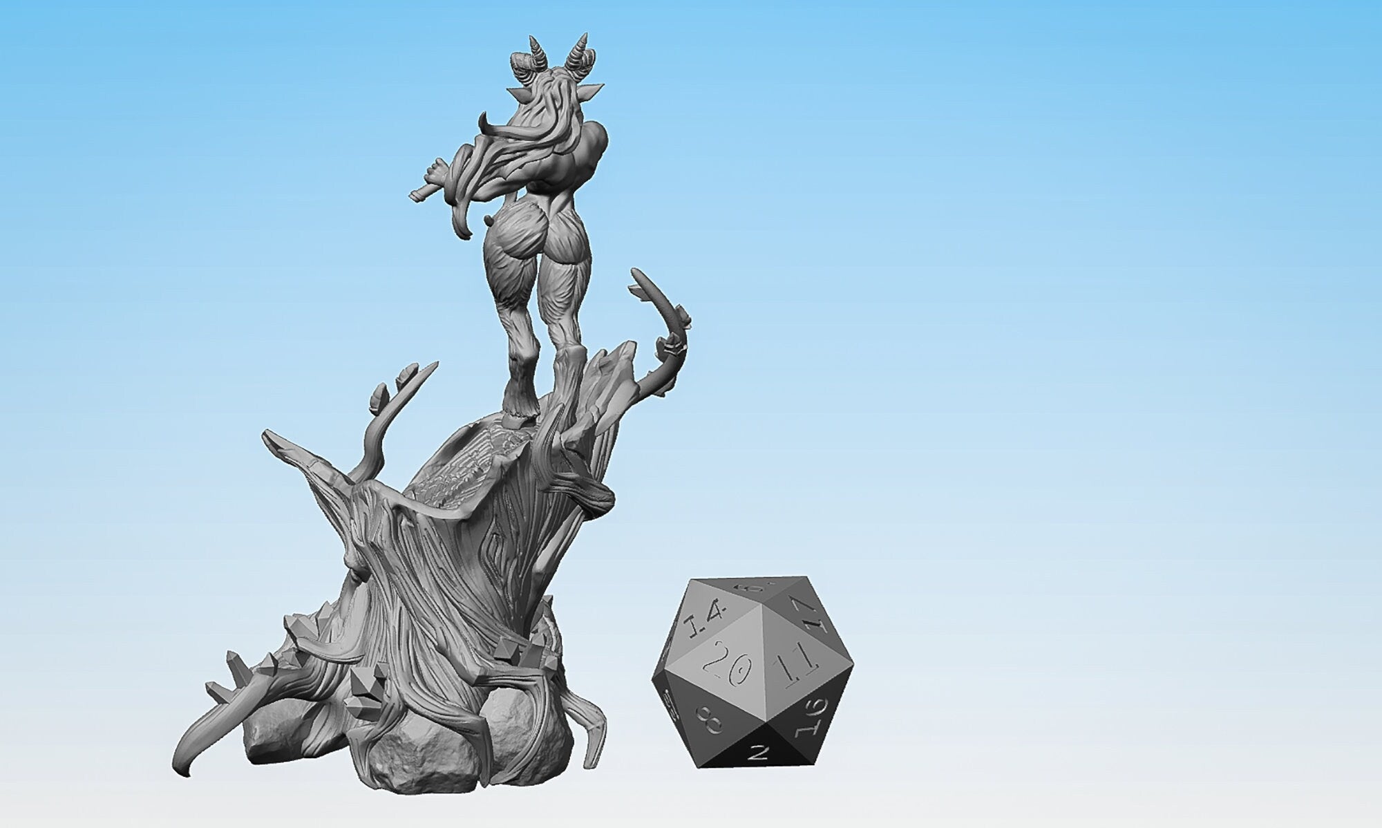SEXY PINUP Satyr Dryad "Nihae & Tree"-Role Playing Miniatures