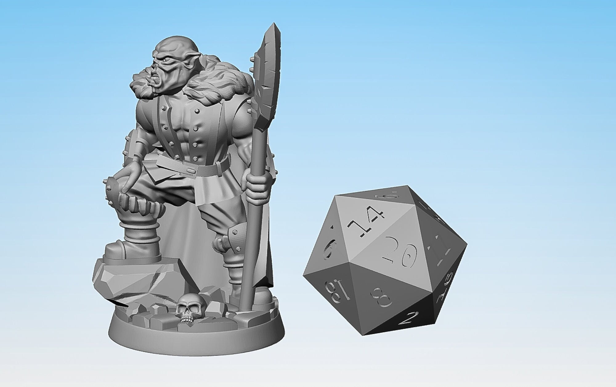 BANDIT "Half-Orc" | Dungeons and Dragons | DnD | Pathfinder | Tabletop | RPG | Hero Size | 28 mm-Role Playing Miniatures
