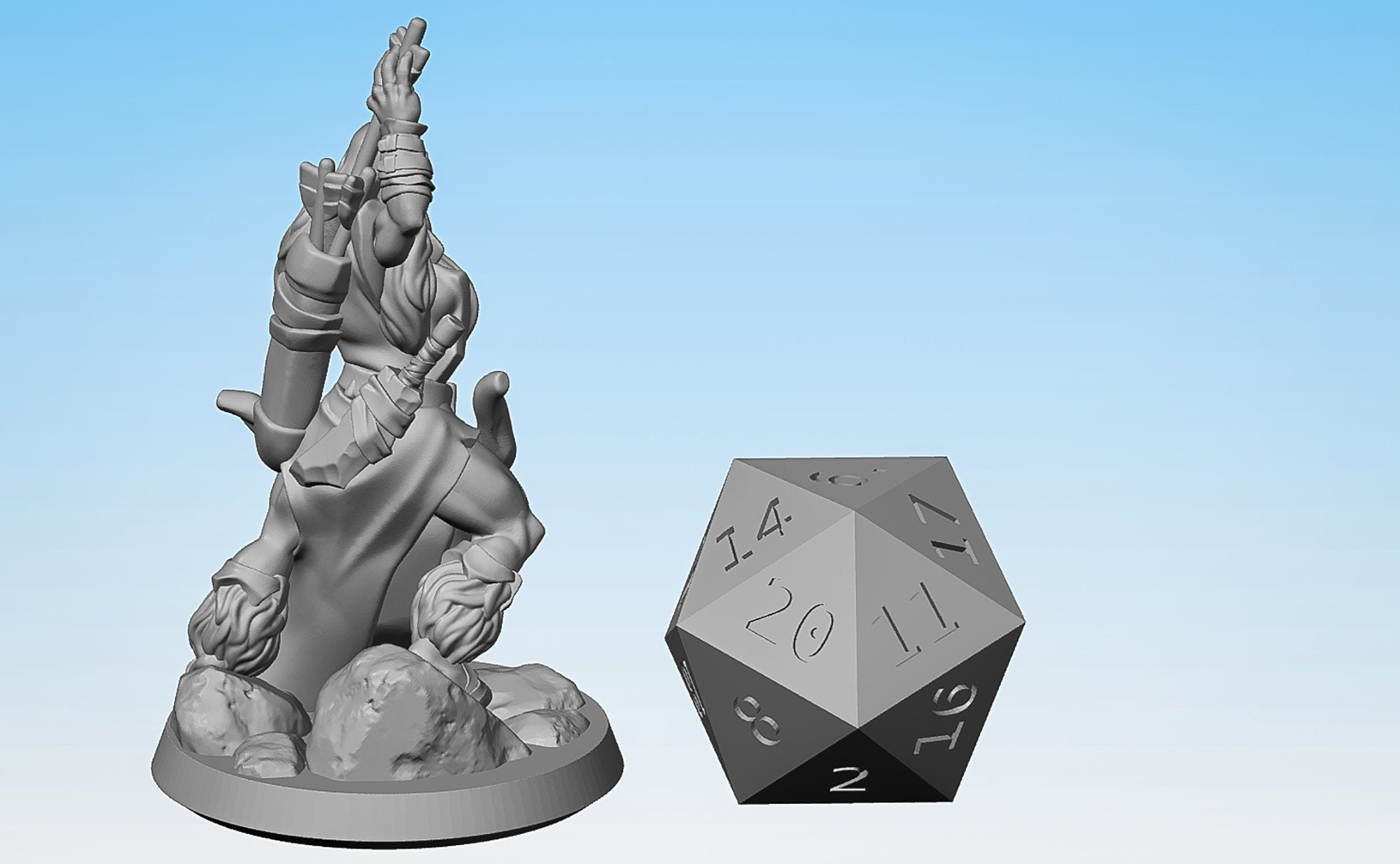 HALF-ORC Ranger (f) | Dungeons and Dragons | DnD | Pathfinder | Tabletop | RPG | Hero Size | 28 mm-Role Playing Miniatures
