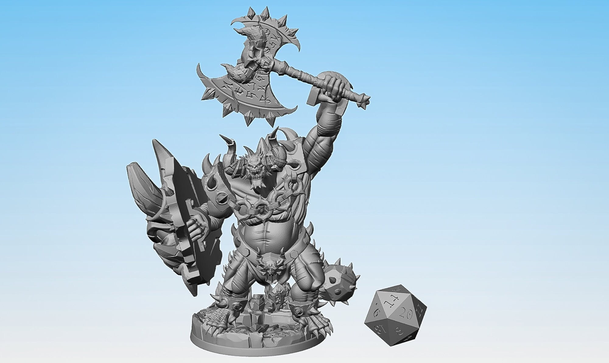 FIEND "Azgaan (B)" | Dungeons and Dragons | DnD | Pathfinder | Tabletop | RPG | Hero Size | 28 mm-Role Playing Miniatures
