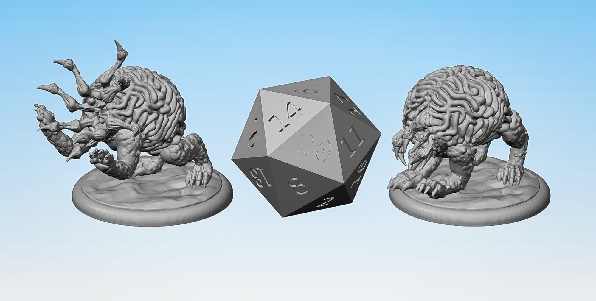 INTELLECT DEVOURER (Ver. 2), 2 for 1 | 3D Print Mini | Resin-Role Playing Miniatures