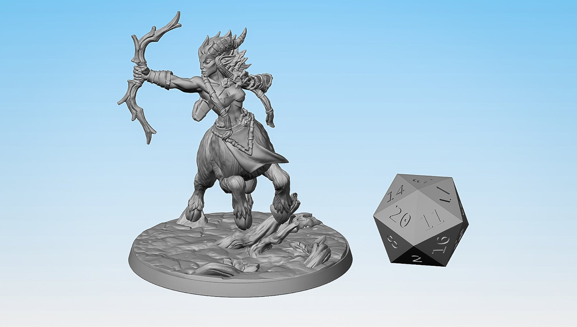 SATYR CENTAUR "Arverian Cervitaur C" | Dungeons and Dragons | DnD | Pathfinder | Tabletop | RPG | Hero Size | 28 mm-Role Playing Miniatures