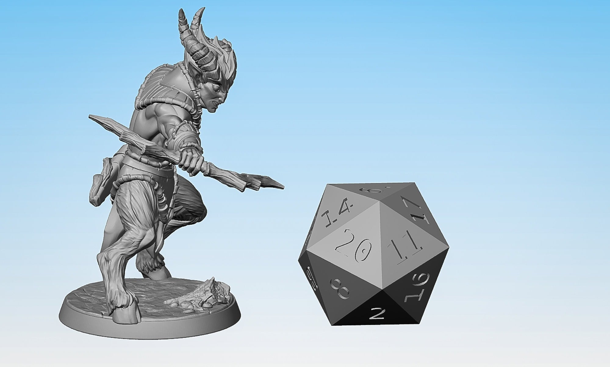 SATYR B "Ranger Bow" | Dungeons and Dragons | DnD | Pathfinder | Tabletop | RPG | Hero Size | 28 mm-Role Playing Miniatures