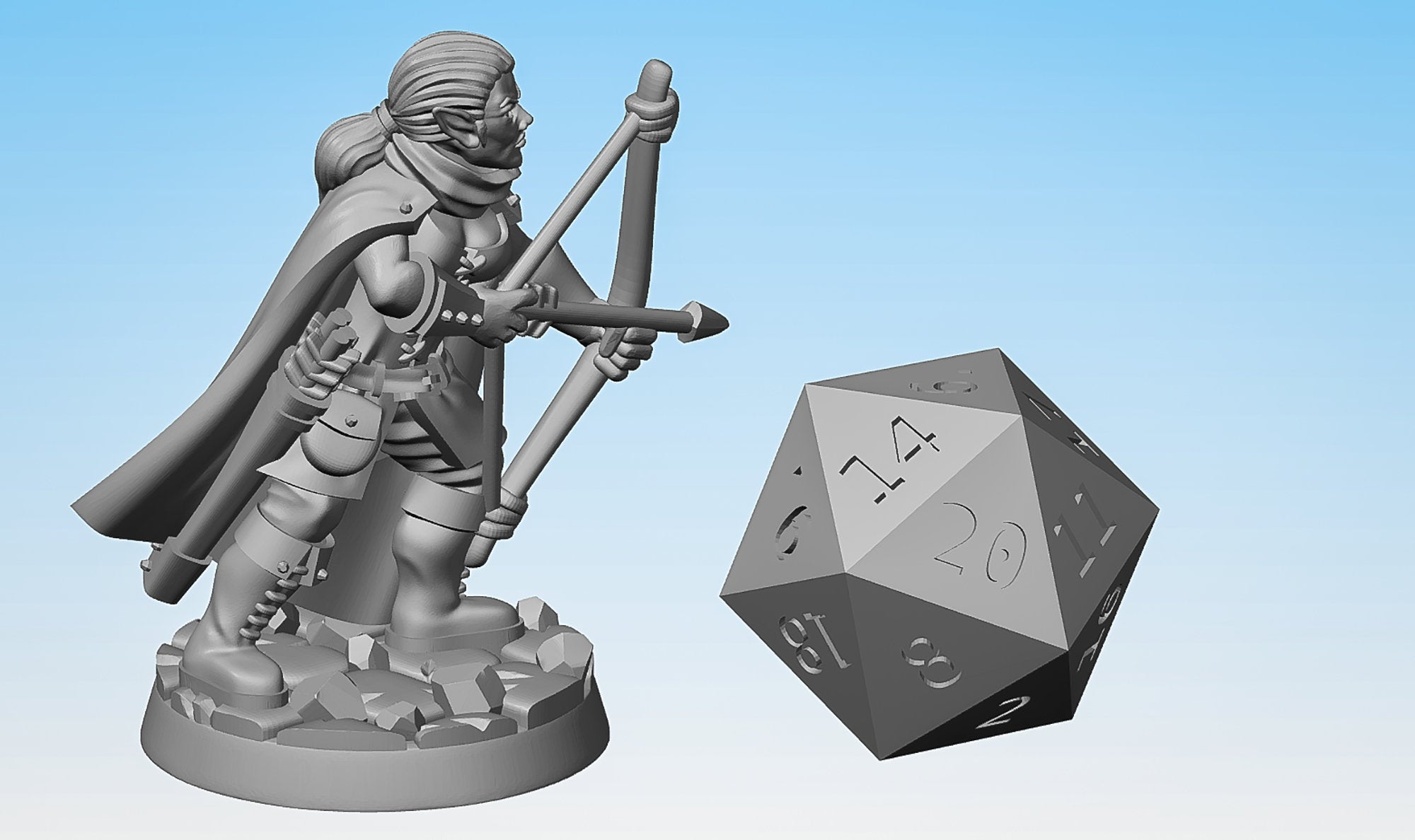BANDIT "Ranger" | Dungeons and Dragons | DnD | Pathfinder | Tabletop | RPG | Hero Size | 28 mm-Role Playing Miniatures