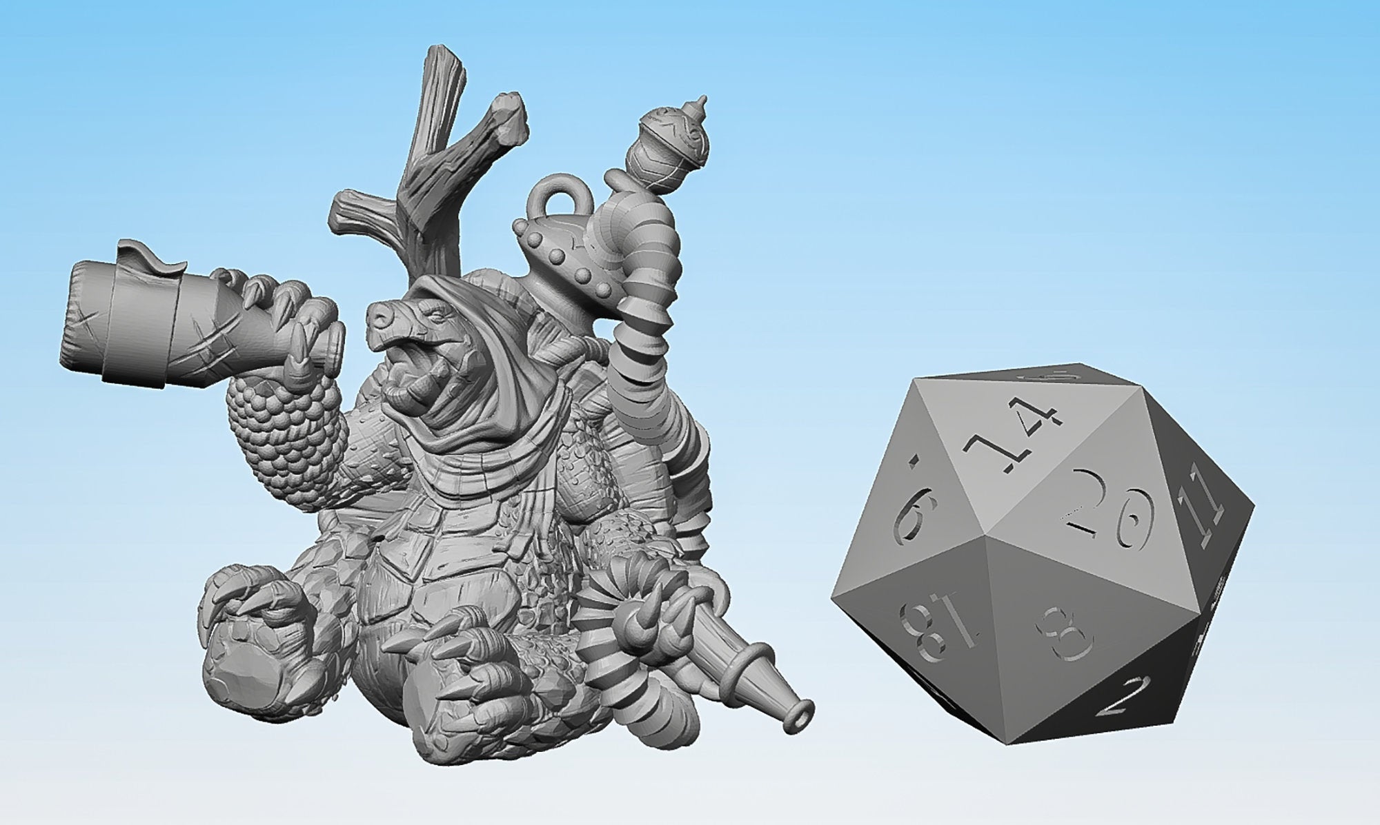 TORTLE "Vagabond" | Dungeons and Dragons | DnD | Pathfinder | Tabletop | RPG | Hero Size | 28 mm-Role Playing Miniatures