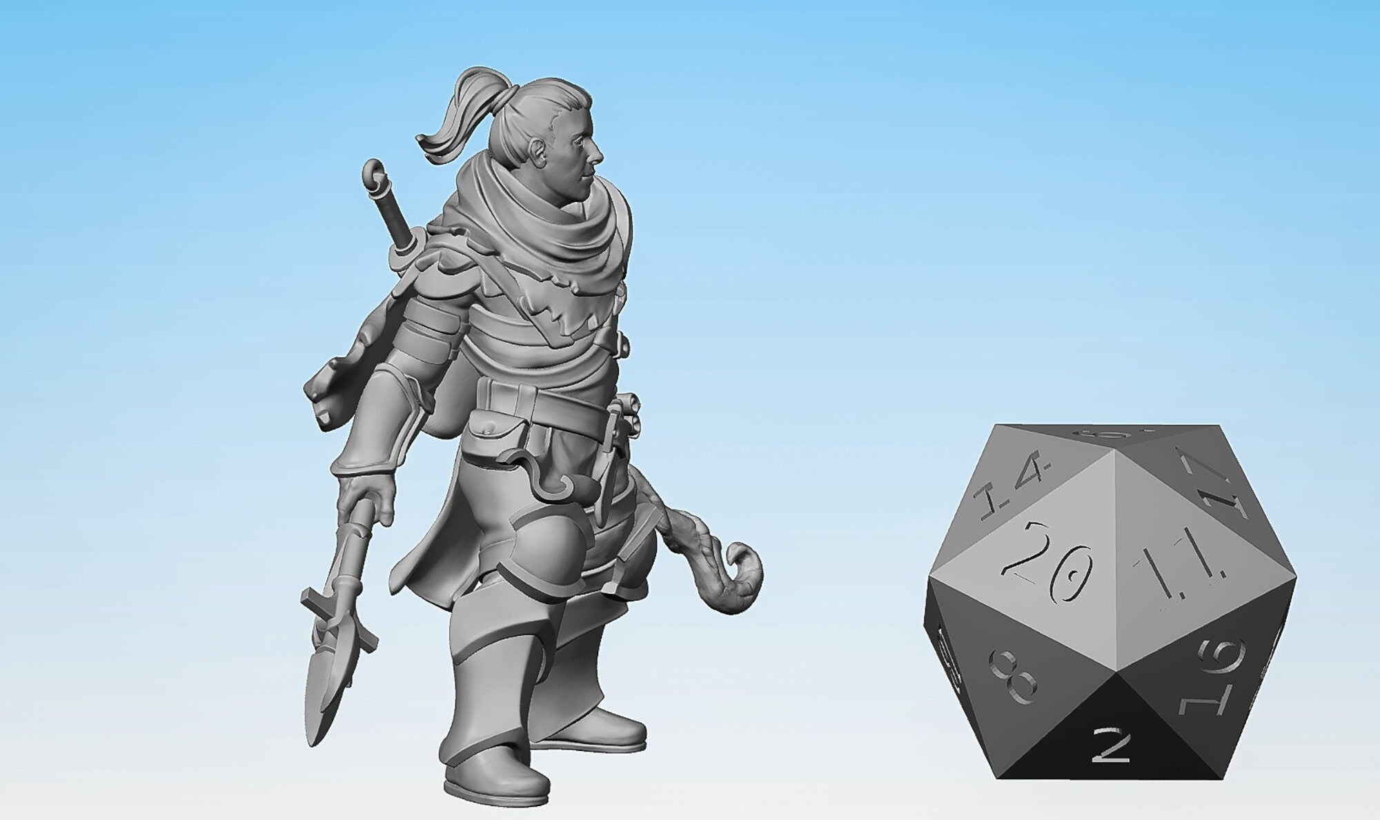 WARLOCK "Adventurer" | Dungeons and Dragons | DnD | Pathfinder | Tabletop | RPG | Hero Size | 28 mm-Role Playing Miniatures
