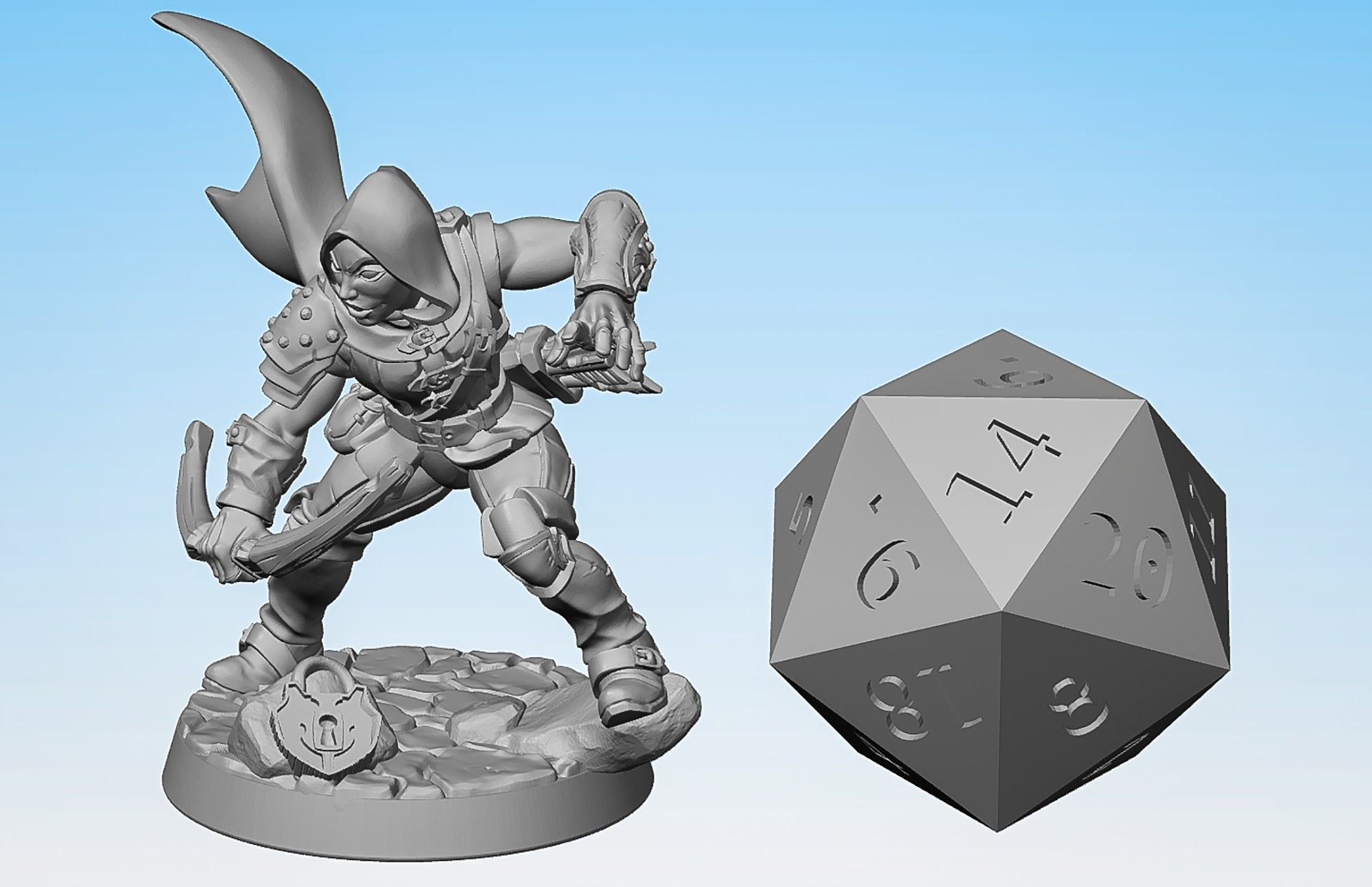 BANDIT THIEF "Adept Thief E" | Dungeons and Dragons | DnD | Pathfinder | Tabletop | RPG | Hero Size | 28 mm-Role Playing Miniatures