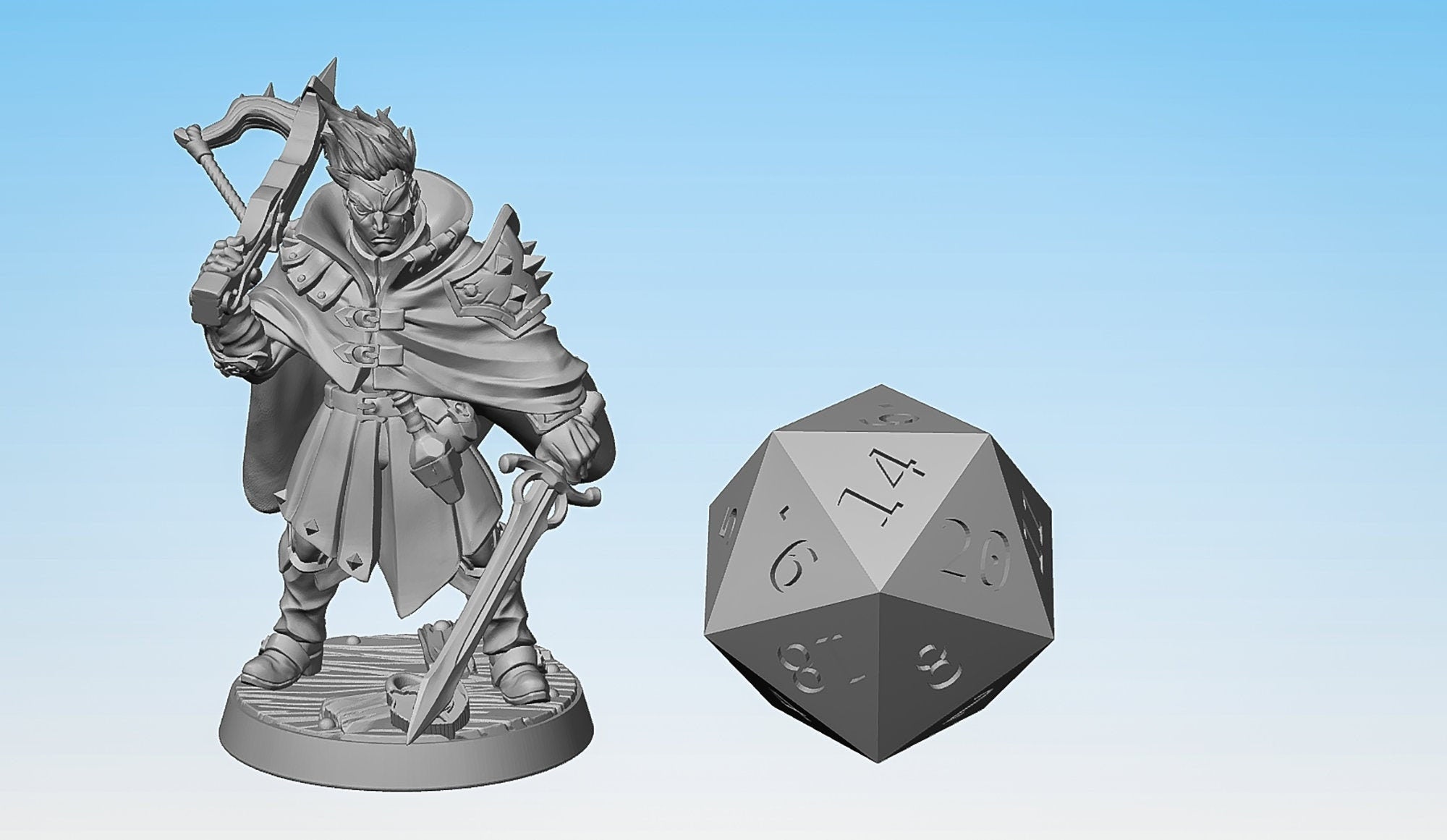 BANDIT THIEF (2 versions) "Aaron Blacksparrow" | Dungeons and Dragons | DnD | Pathfinder | Tabletop | RPG | Hero Size | 28 mm-Role Playing Miniatures