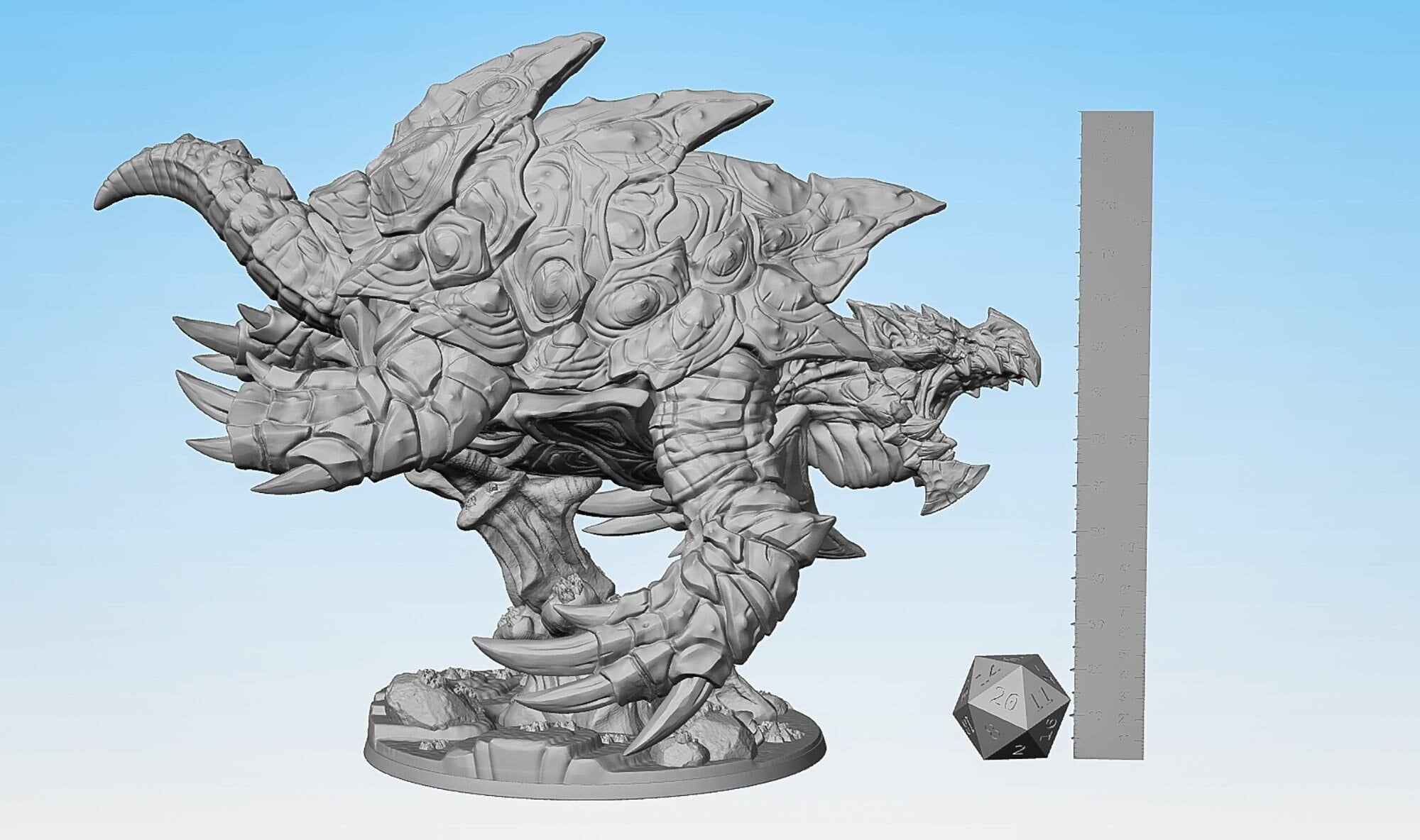 DRAGON TURTLE | Dungeons and Dragons | DnD | Pathfinder | Starfinder | Tabletop | RPG | Hero Size | 28 mm-Role Playing Games