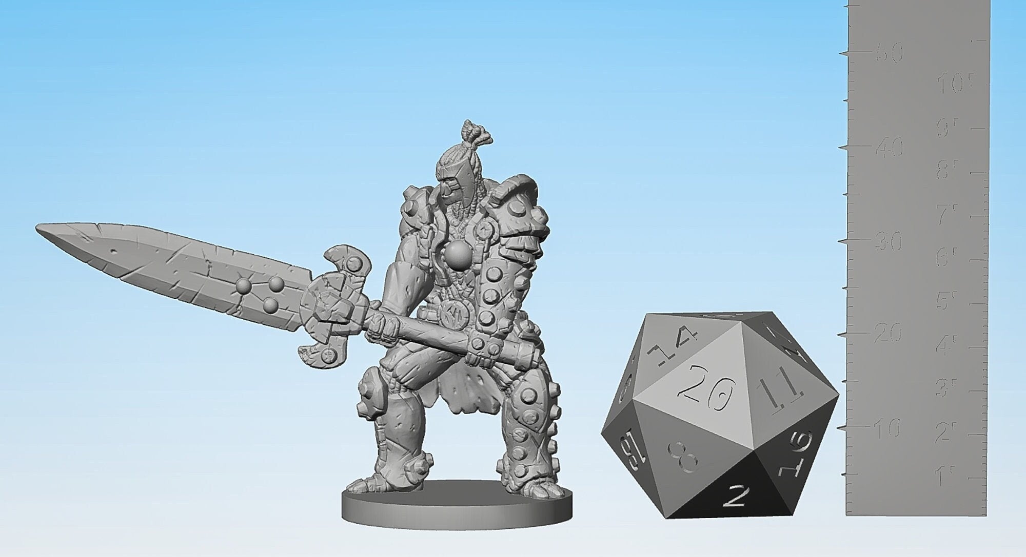 WARFORGE "Fighter Barbarian"-Role Playing Miniatures