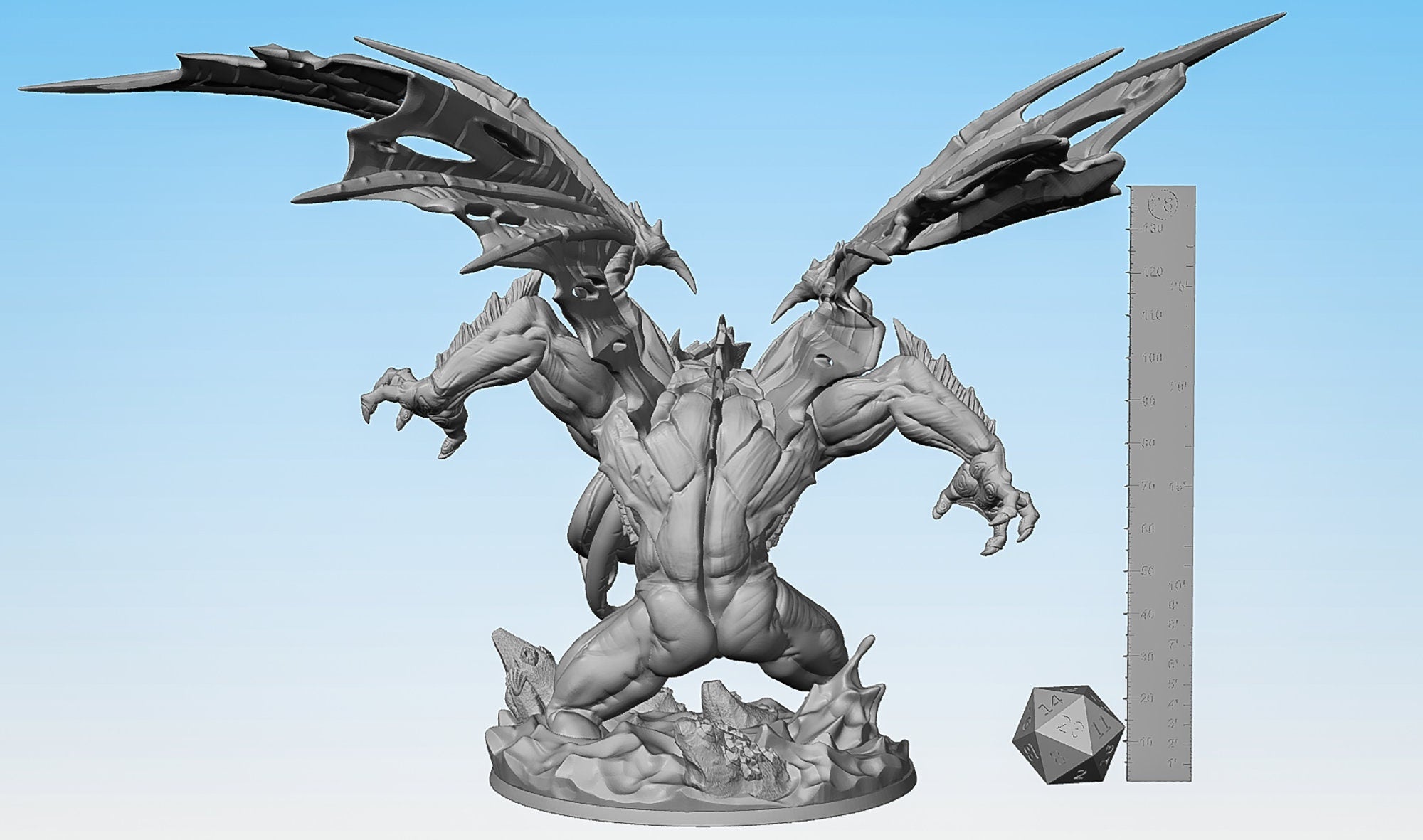 BOSS "CTHULHU" Avatar of Holmuran | Dungeons and Dragons | DnD | Pathfinder | Tabletop | RPG | Hero Size | 28 mm-Role Playing Miniatures