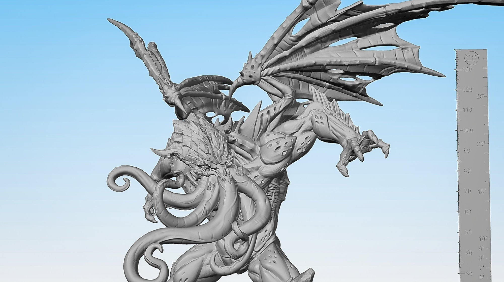 BOSS "CTHULHU" Avatar of Holmuran | Dungeons and Dragons | DnD | Pathfinder | Tabletop | RPG | Hero Size | 28 mm-Role Playing Miniatures