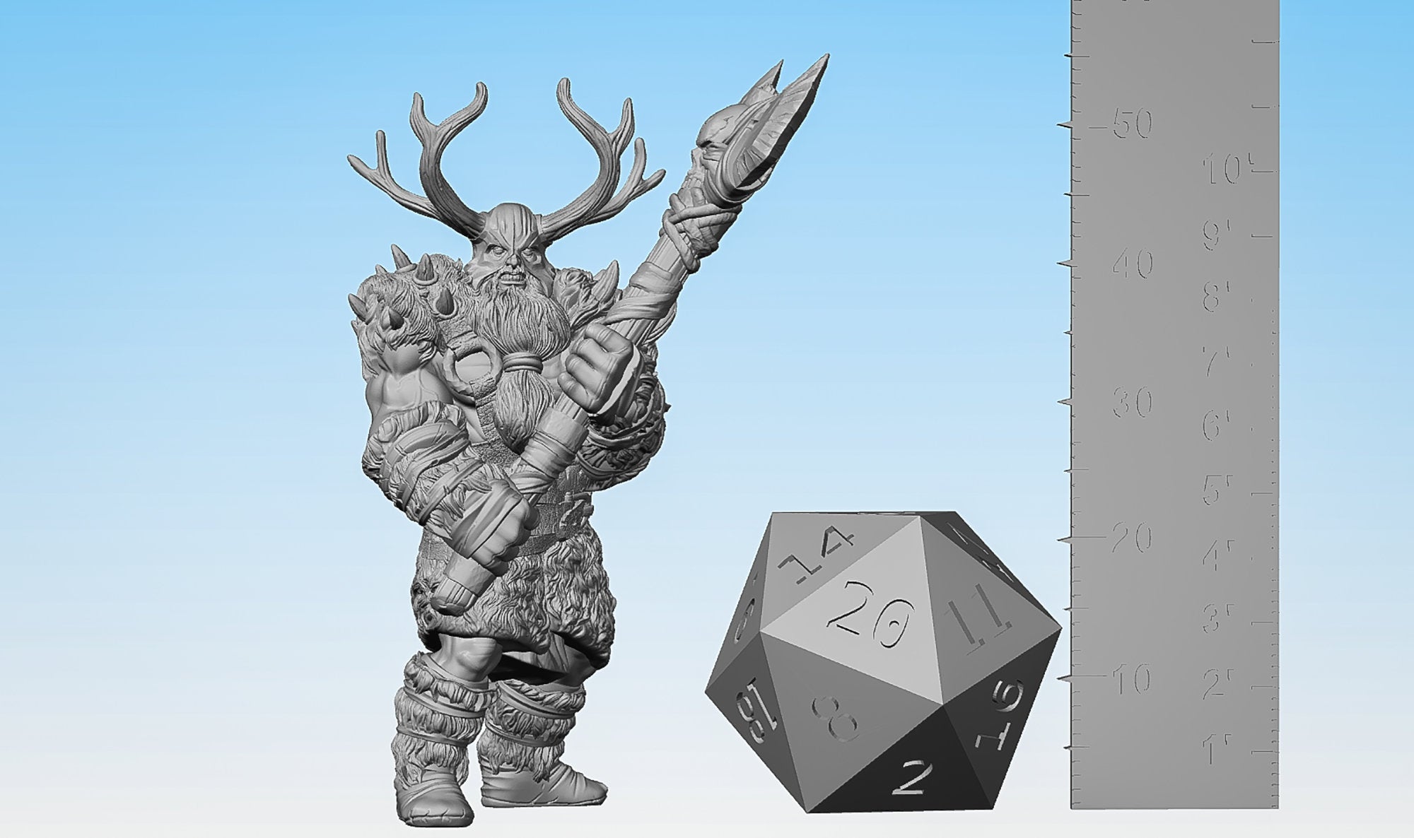 FOREST BERSERKER | Dungeons and Dragons | DnD | Pathfinder | Tabletop | RPG | Hero Size | 28 mm-Role Playing Miniatures