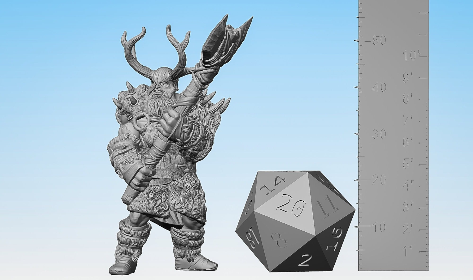 FOREST BERSERKER | Dungeons and Dragons | DnD | Pathfinder | Tabletop | RPG | Hero Size | 28 mm-Role Playing Miniatures