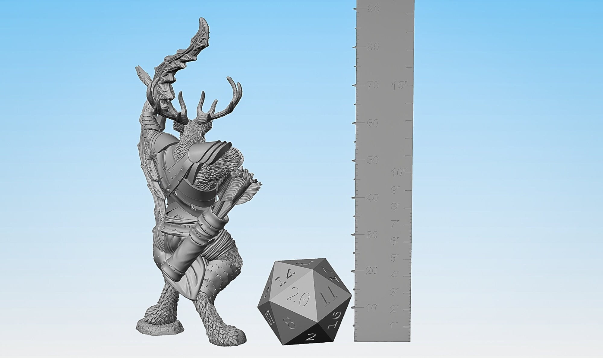 ELK FOLK "Ranger" | Dungeons and Dragons | | DnD | Pathfinder | Tabletop | RPG | Hero Size | 28 mm-Role Playing Miniatures