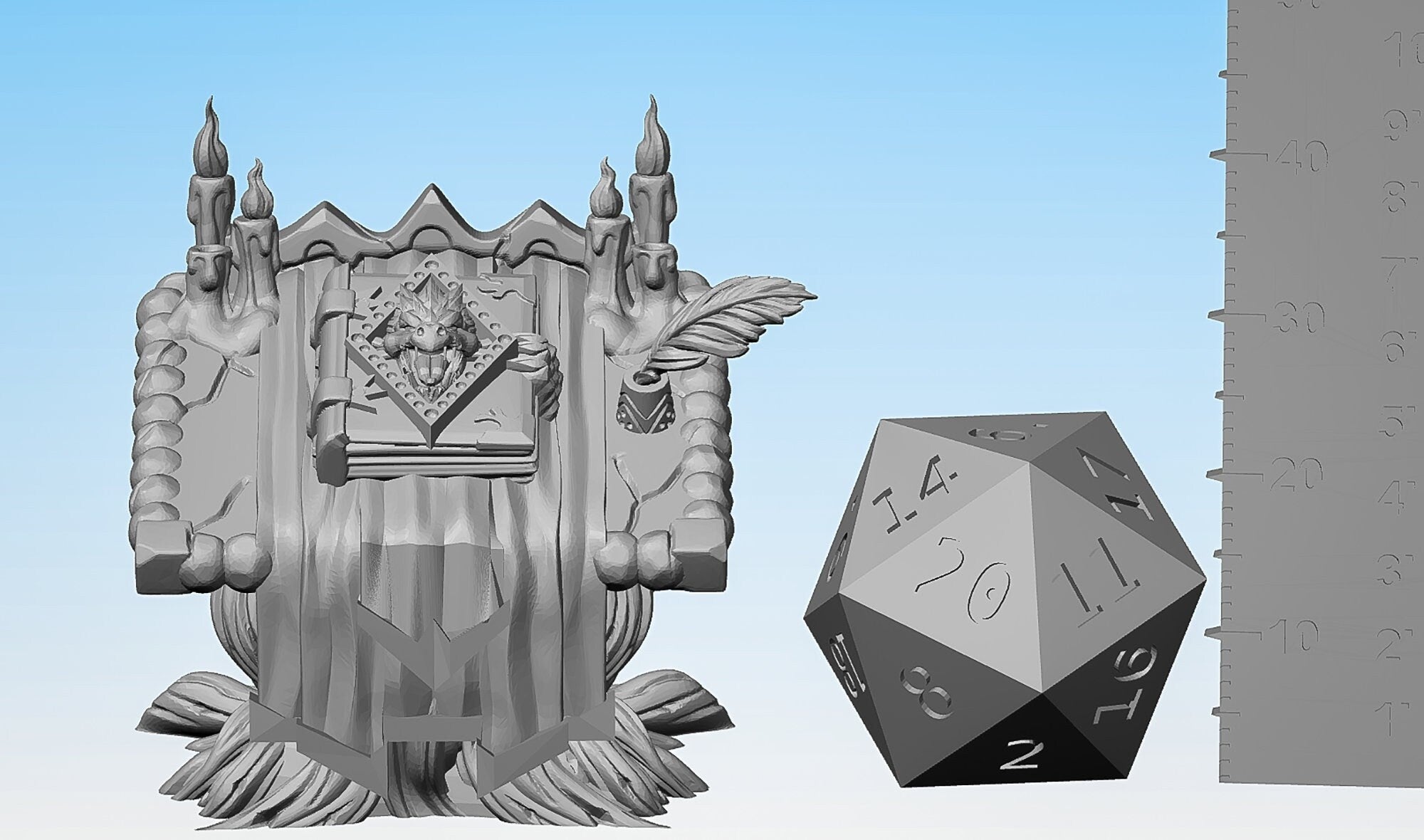 WIZARD "Book Holder" | Props | Dungeons and Dragons | DnD | Pathfinder | Tabletop | RPG | Hero Size | 28 mm-Role Playing Miniatures